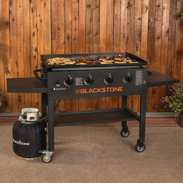 4-Burner 36" Griddle Cooking Station with Side Shelves - Image 2