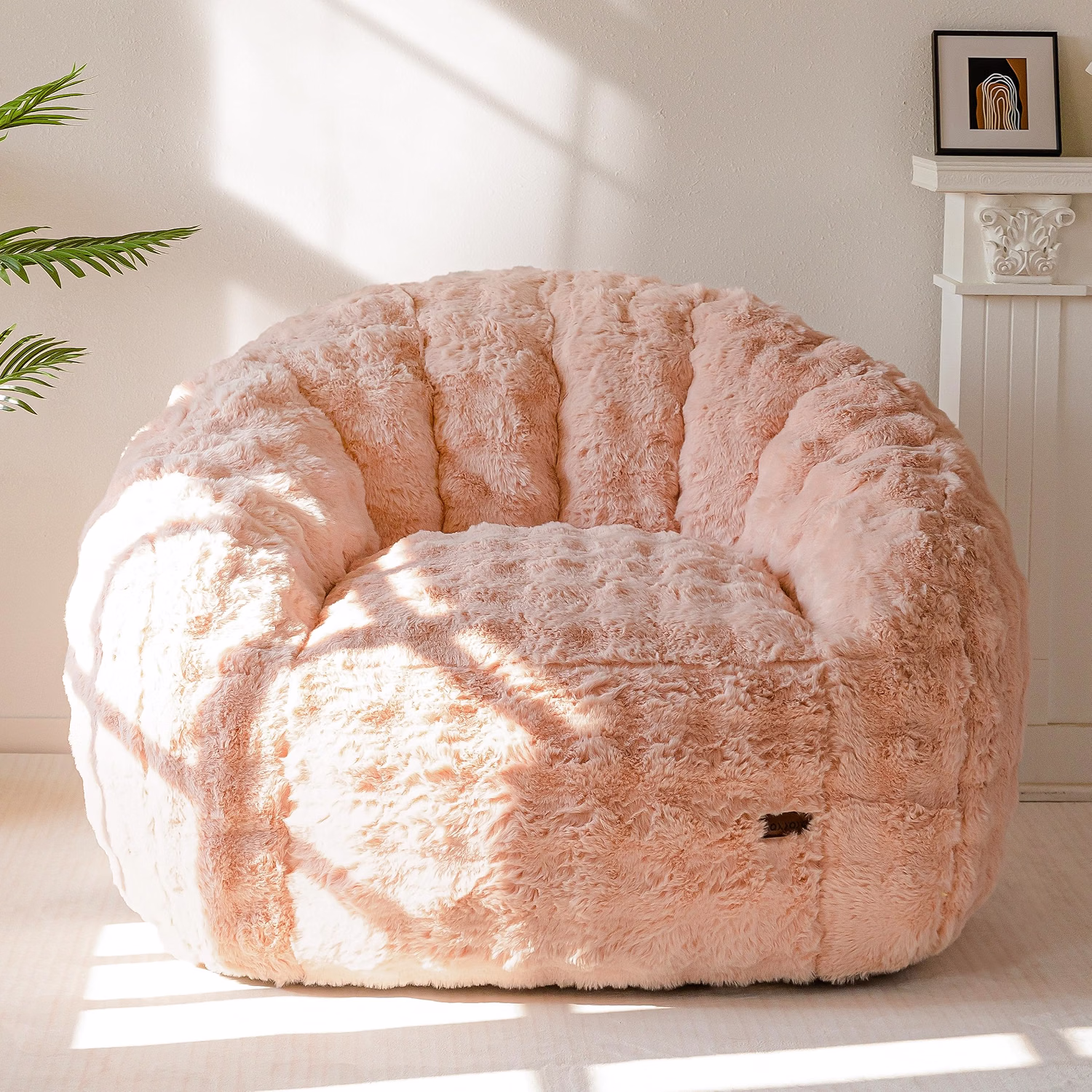 Giant Bean Bag Chair for Adults, Oversized Shell Shape Bean Bag - Image 2