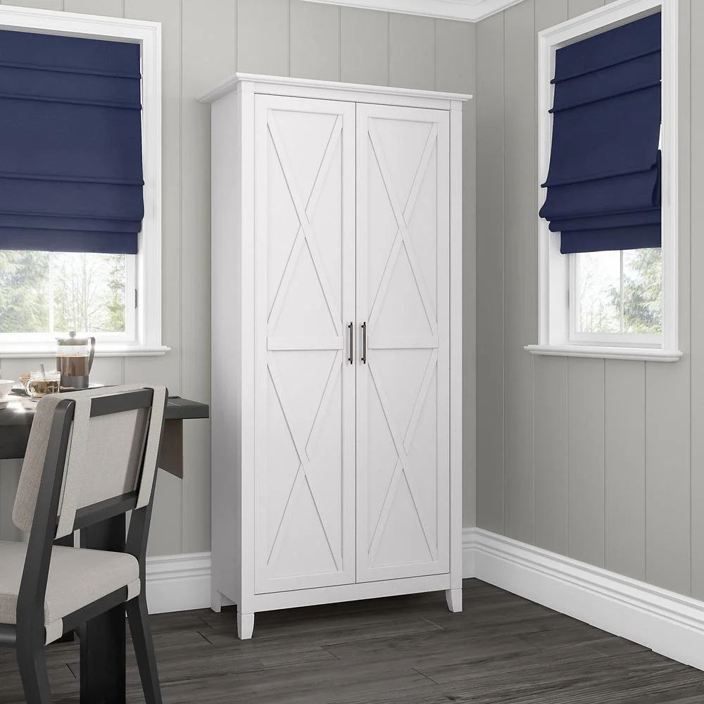 Key West Tall Storage Cabinet with Doors in Bing Cherry - Engineered Wood - Image 14