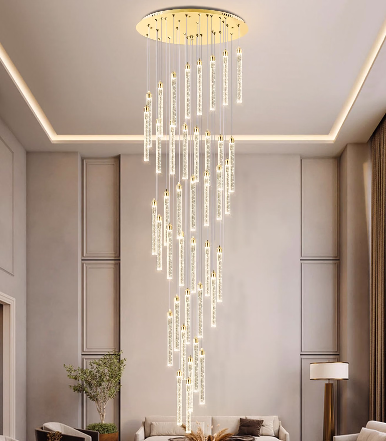 Modern Crystal Pendants Lighting Mini Chandelier for Kitchen Island LED Dimmable Ceiling Handing Lighting Adjustable Flush Mount Ceiling Light for Dining Room Hallway - Image 17