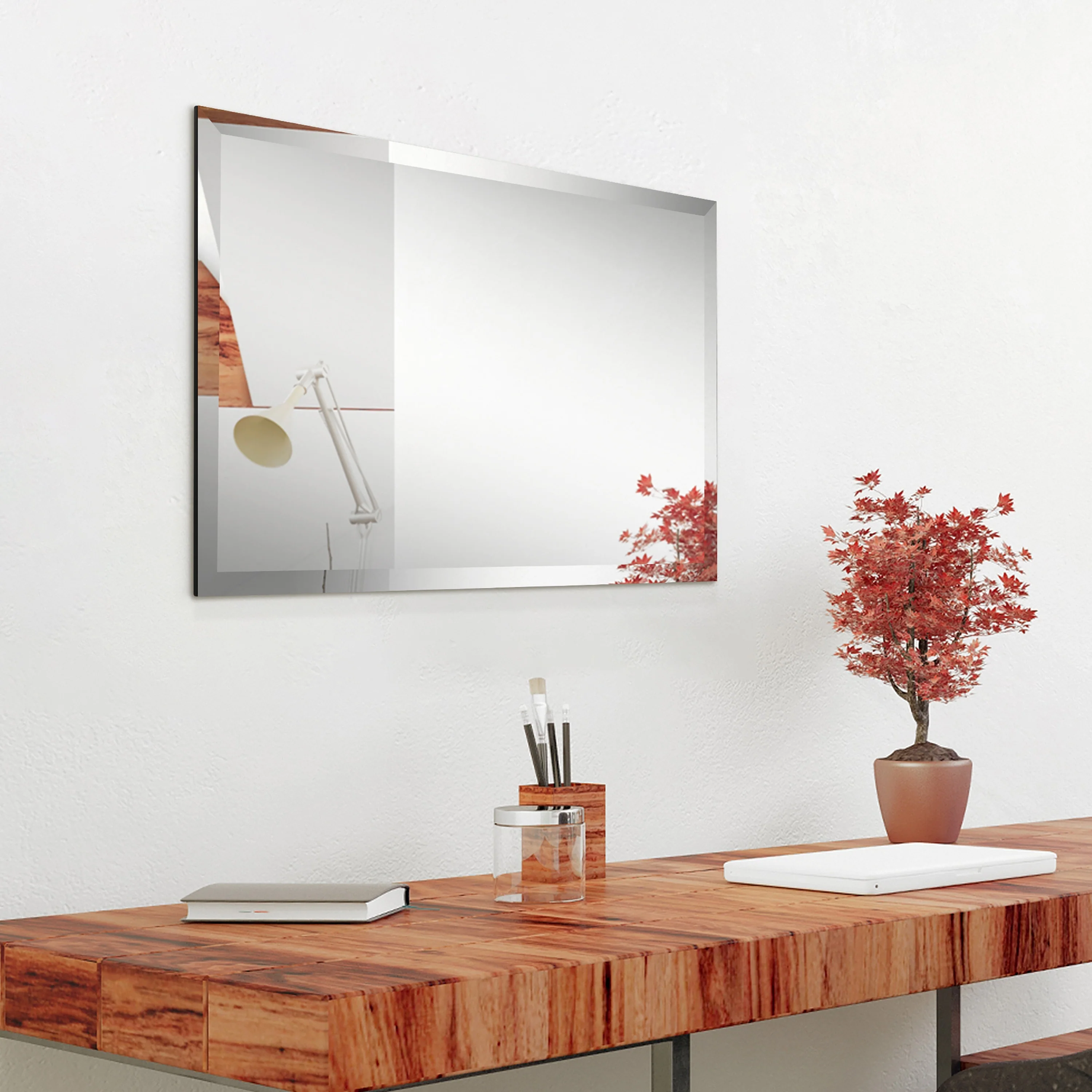 Frameless Beveled Prism Wall Mirror, Clear Square or Rectangular Decorative Mirror for Bathroom, Bedroom and Home Decor - Image 10