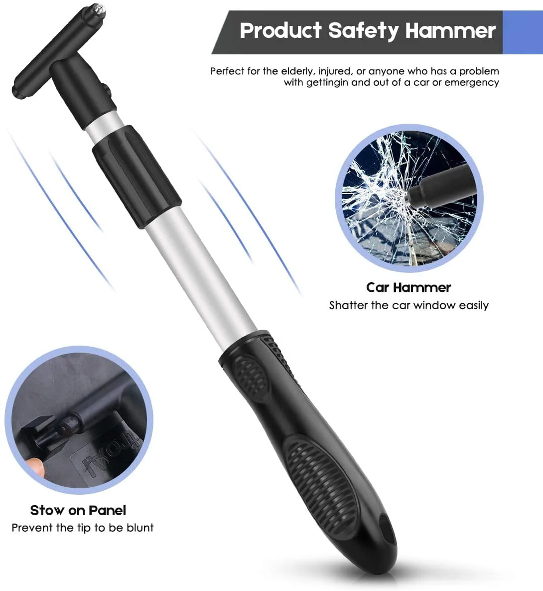 Car Wash Kit, Windshield Cleaner Glass Cleaning Tool, Cleaner for Car Window, Blue - Image 6