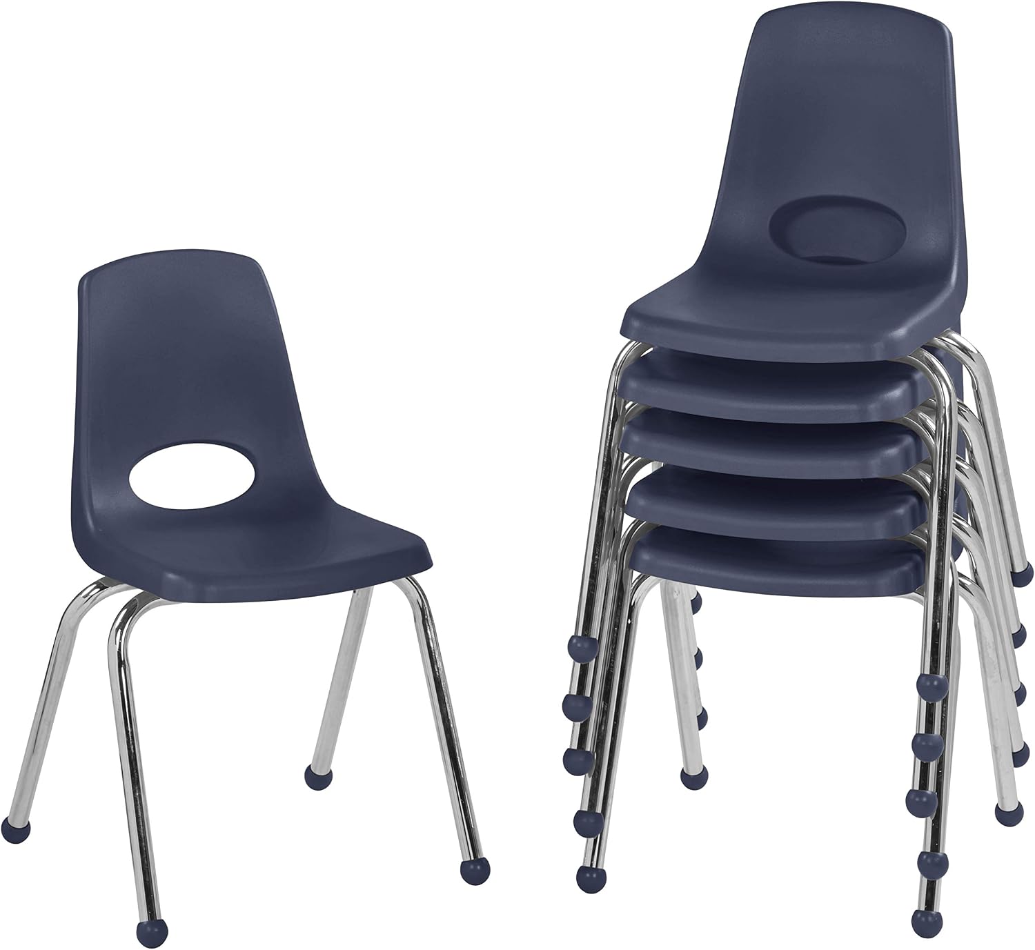 10" School Stack Chair with Swivel Glides, Purple, 6-Pack - Image 36