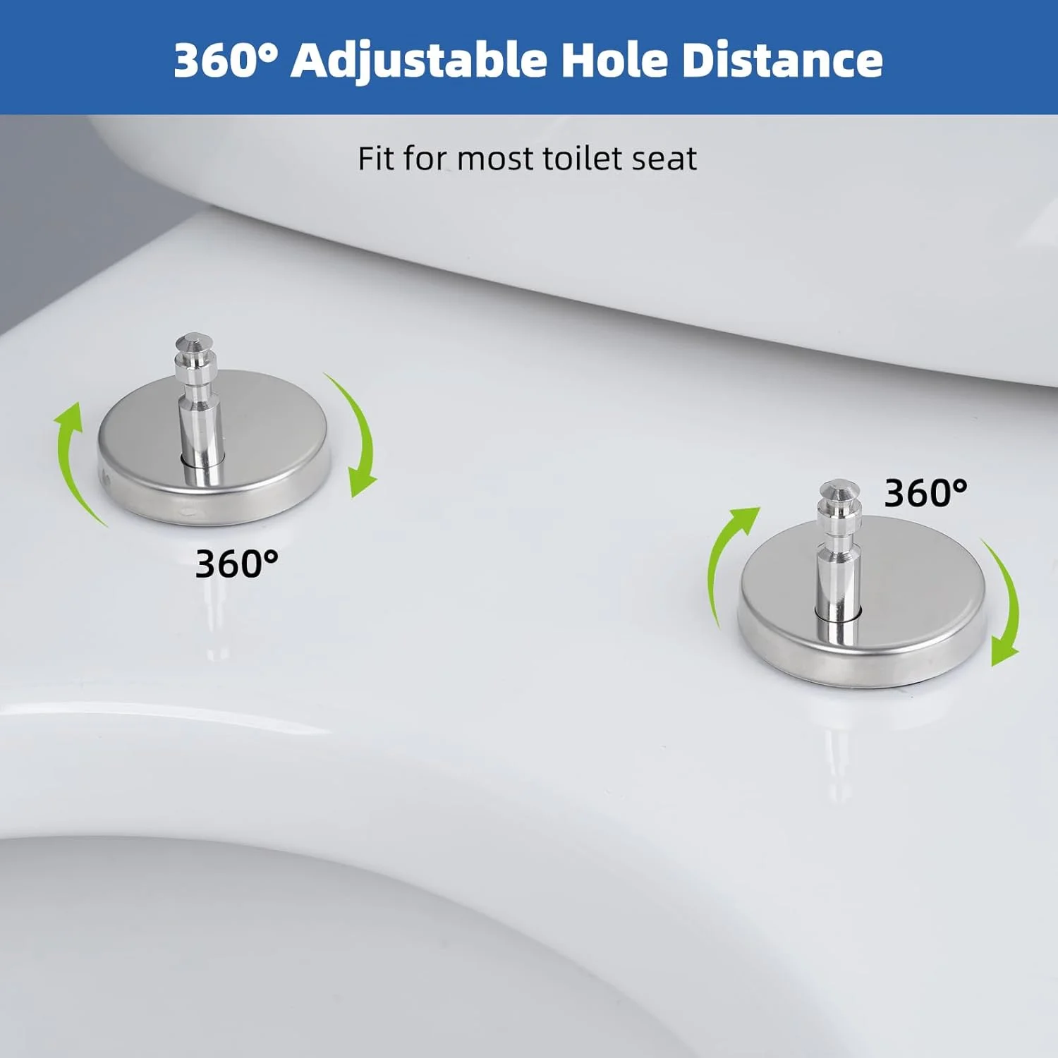 Elongated Toilet Seat with Softclose Cover, One-Click to Quick Release, Easy Installation & Cleaning, Compatible with TOTO/Gerber/Kohler, Non-Slip Toilet Bumpers, White - Image 6