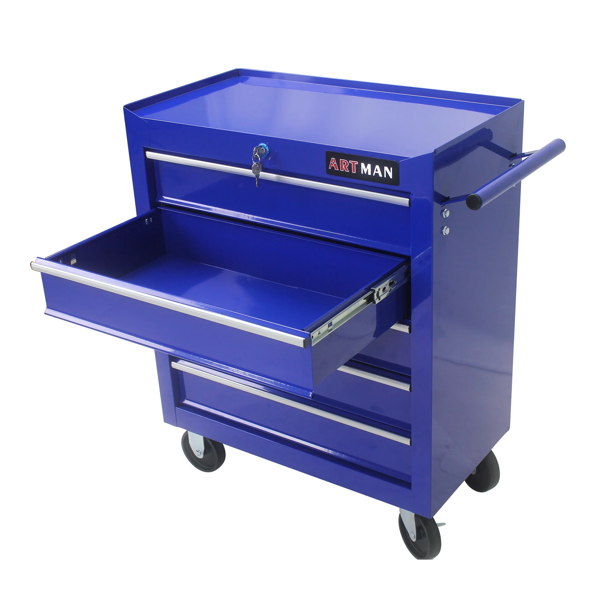 5 Drawer Rolling Tool Chest, Steel Tool Storage Cabinet for Garage Storage with 4 Wheels and Locker - Image 14