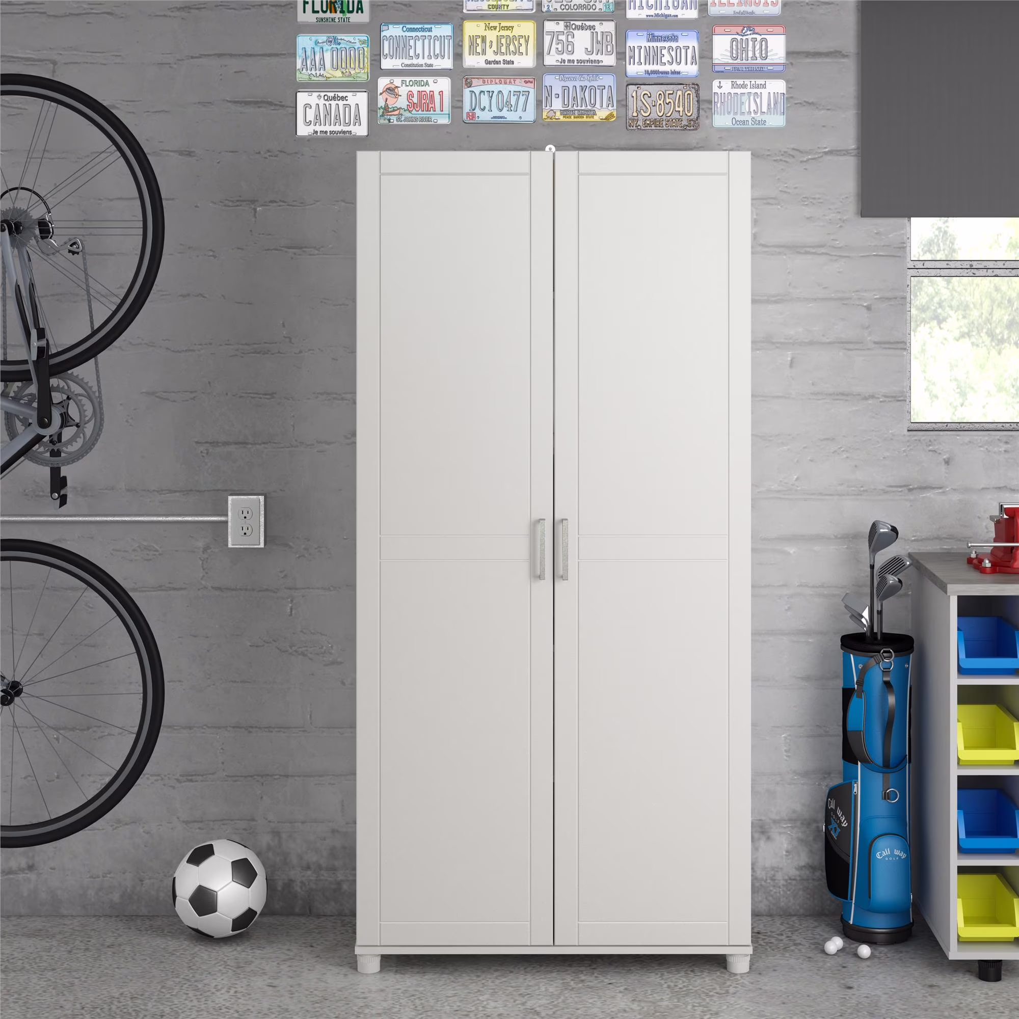 Callahan 36" Utility Storage Cabinet, Black - Image 7