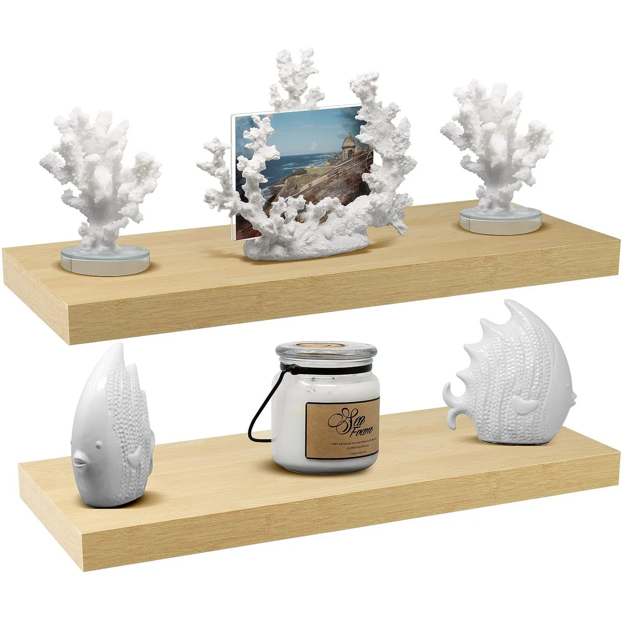 24 Inch Extra Long Floating Wall Shelf, Wall Mounted Display and Storage Shelf for Home Decor - Image 11
