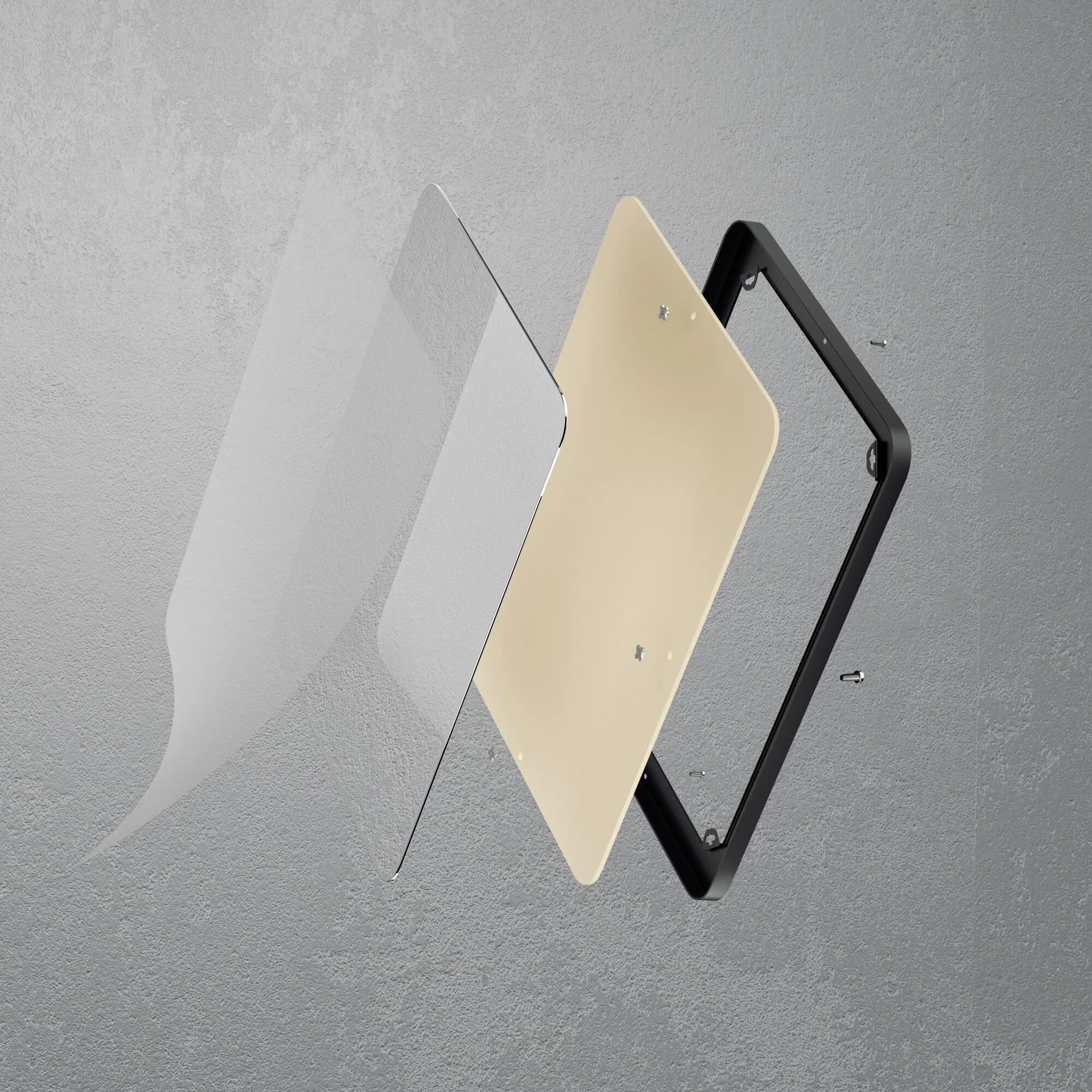 Wall Mirror Vanity Mirror, Bathroom Mirror with Rounded Corners, 1 Piece - Image 9