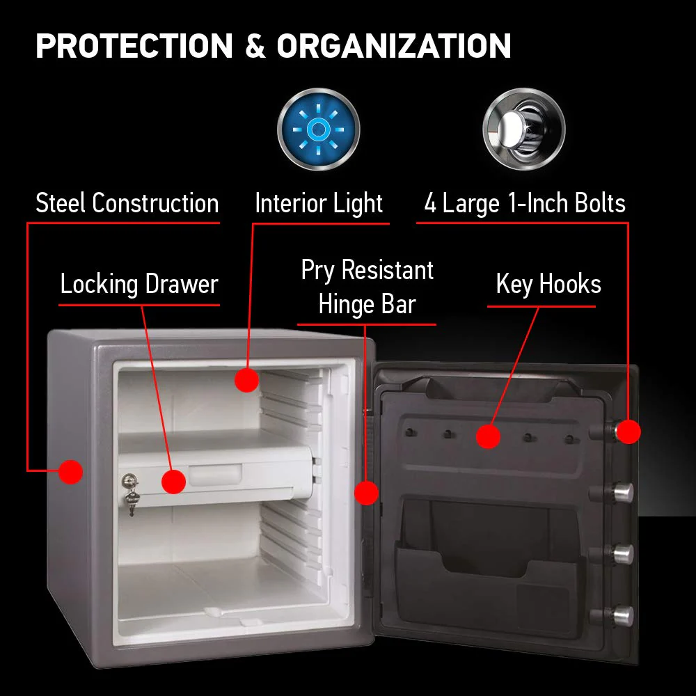 Digital Safe Box, Waterproof and Fireproof Alloy Steel Security Safe for Home and Office - Image 6