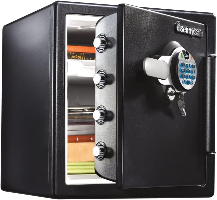 1.23 Cu Ft Waterproof and Fireproof Digital Safe Box, Alloy Steel Security Safe for Home and Office - Image 3