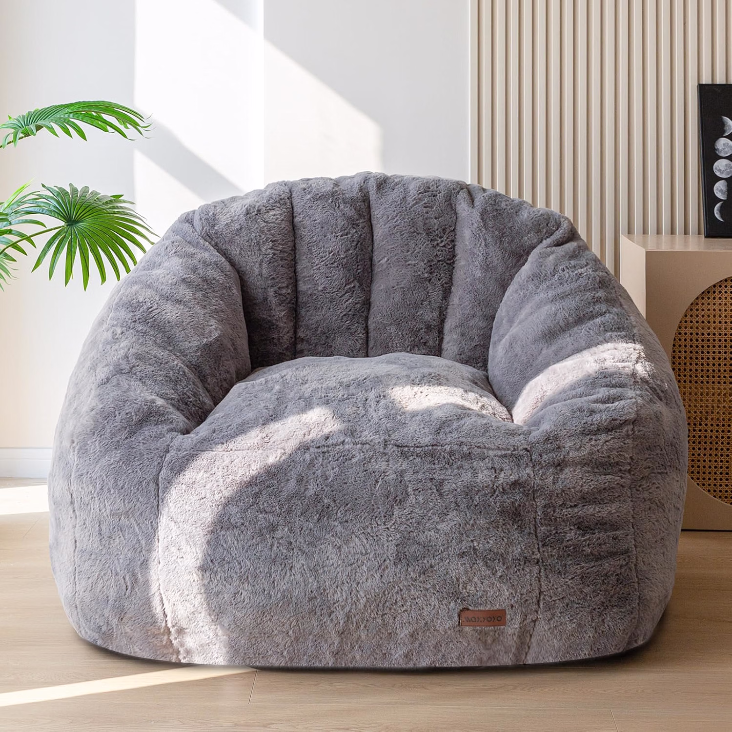 Giant Bean Bag Chair for Adults, Oversized Shell Shape Bean Bag - Image 9
