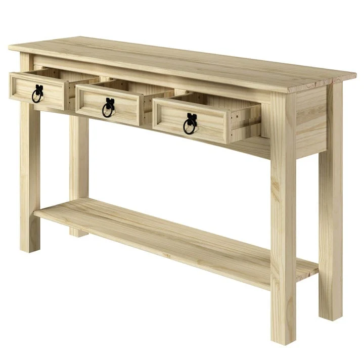 Wood Console Table with 3 Drawers, Entryway Hallway Storage and Display Table for Home - Image 23