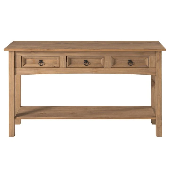 Wood Console Table with 3 Drawers, Entryway Hallway Storage and Display Table for Home - Image 3