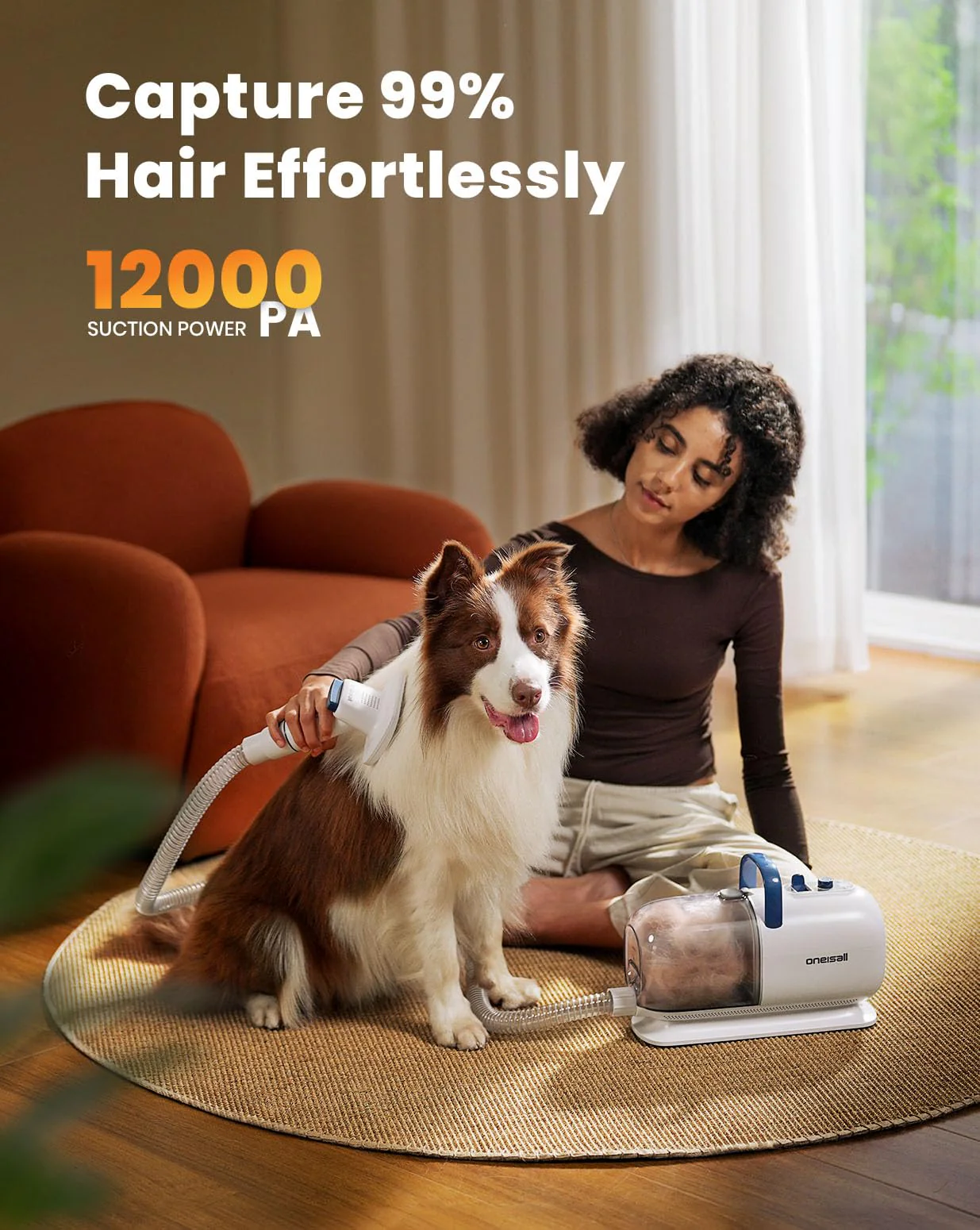 8-in-1 Dog Grooming Vacuum & Dryer, Pet Shedding and Grooming Kit for Hair Removal, Clipping and Drying - Image 6
