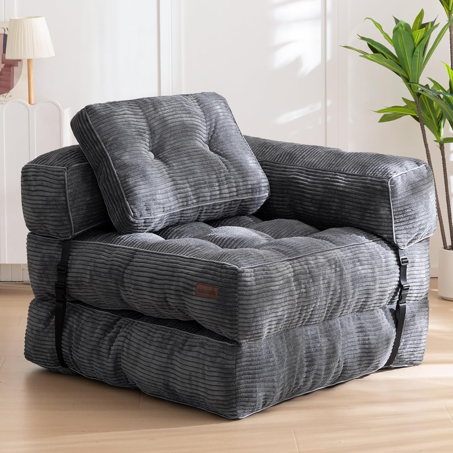 Folding Sofa Bed, Convertible Chair Bed with Pillow - Image 9