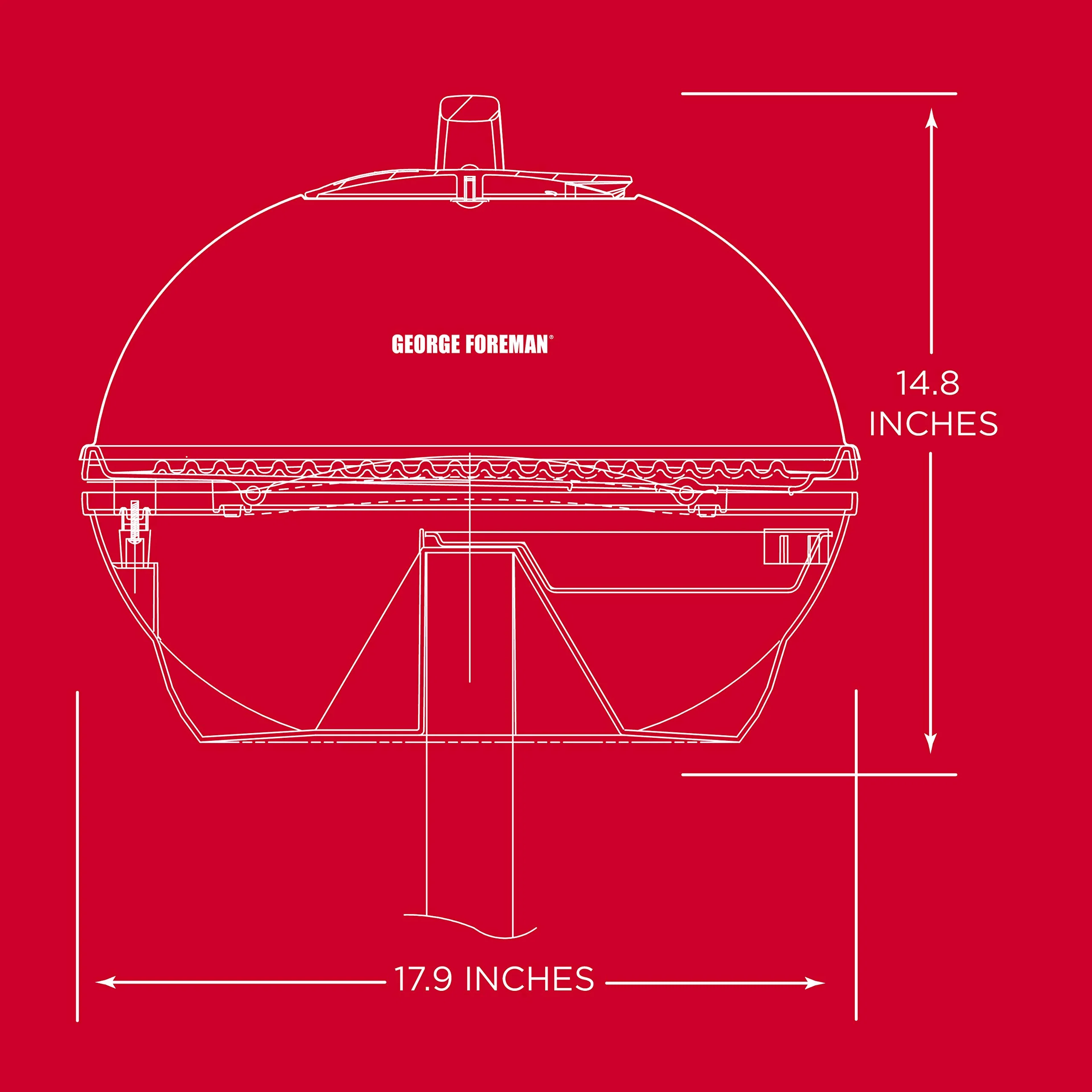 Silver 12+ Servings Upto 15 Electric Grill - Image 8