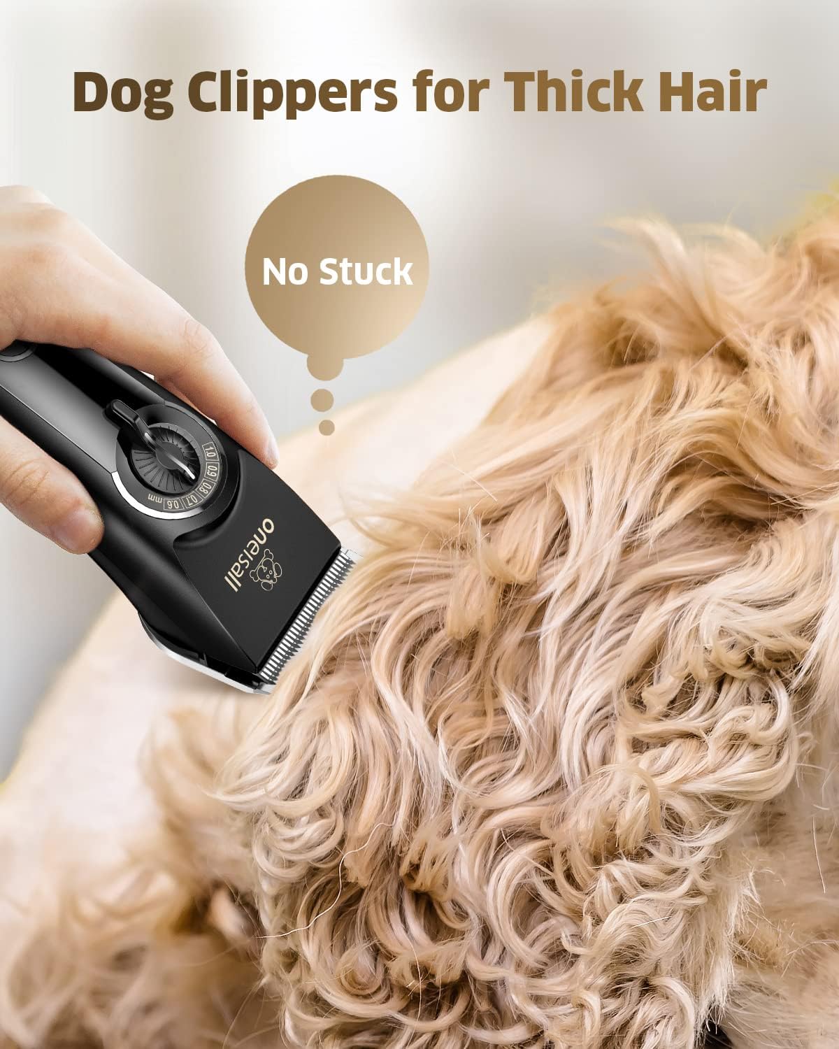 Dog Clippers for Grooming Doodles and Poodles, Professional Pet Hair Trimmer for Thick Curly Hair - Image 2