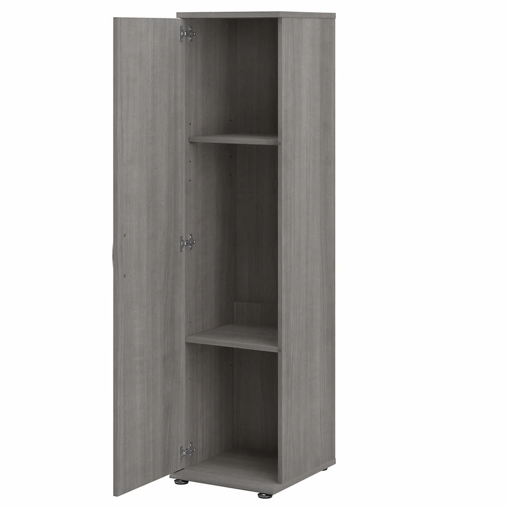 Universal Tall Narrow Storage Cabinet in Platinum Gray - Engineered Wood - Image 7