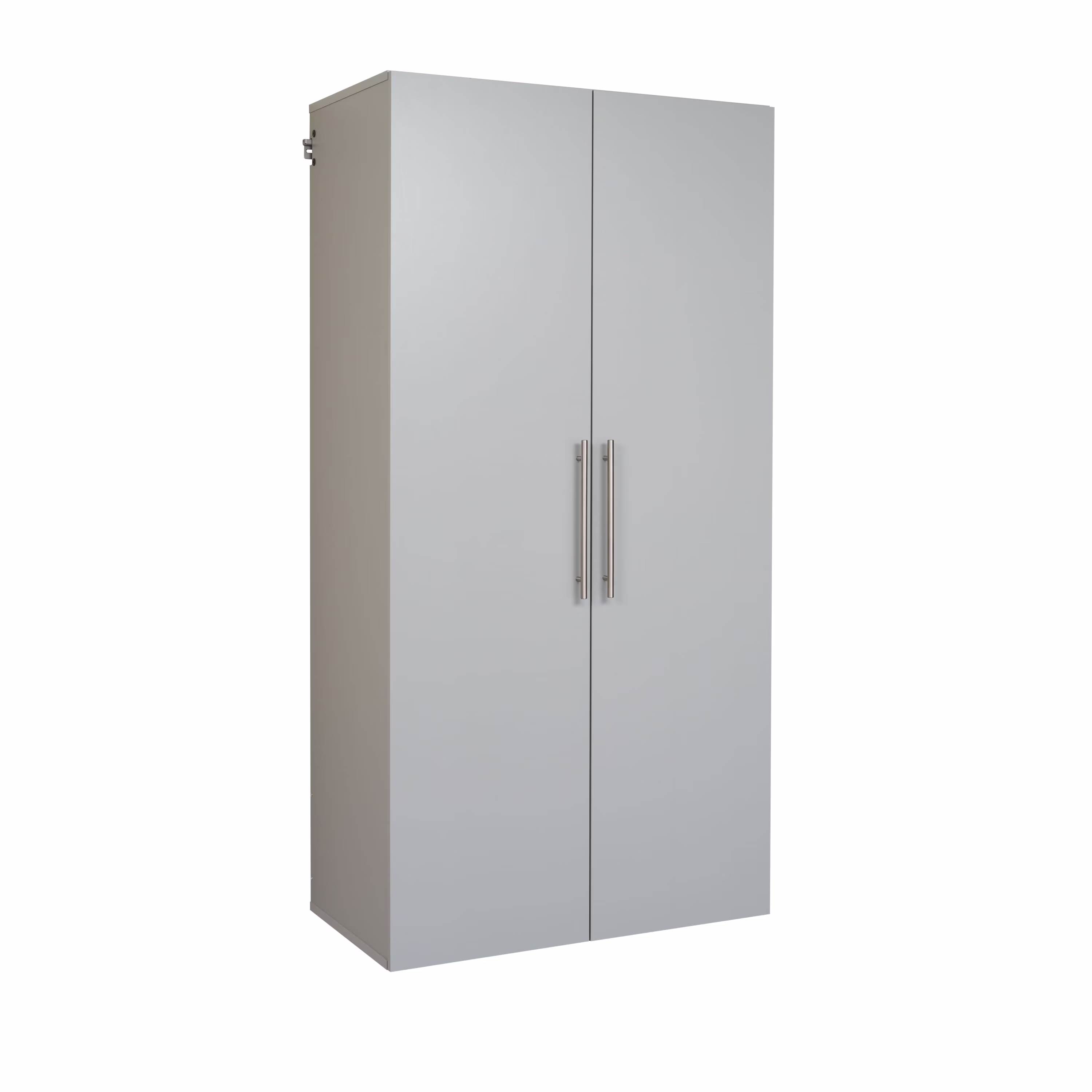 Prepac HangUps Large Storage Cabinet - Immaculate Light Gray 36" Cabinet with Storage Shelves and Doors; Ideal for Bin and General Storage Solutions