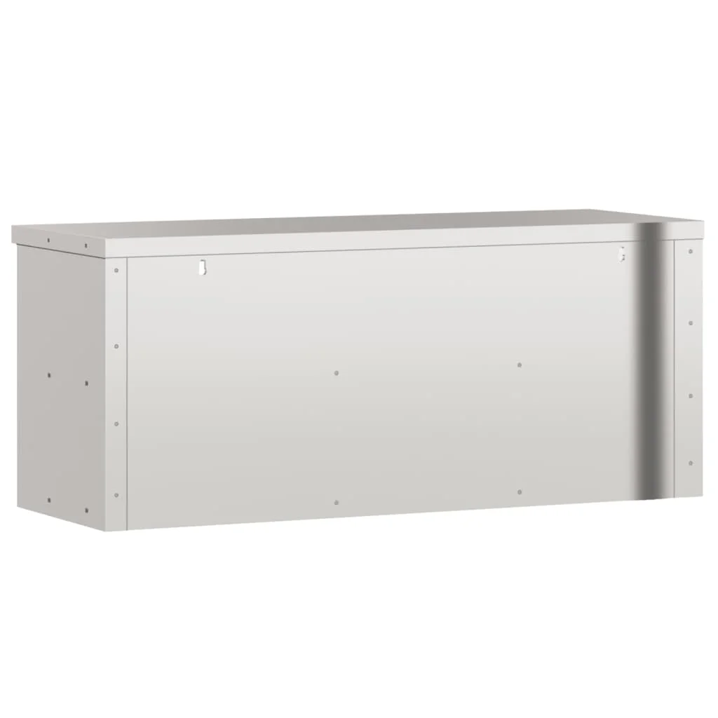 vidaXL Kitchen Wall Cabinet with Shelf Storage Restaurant Stainless Steel - Image 46