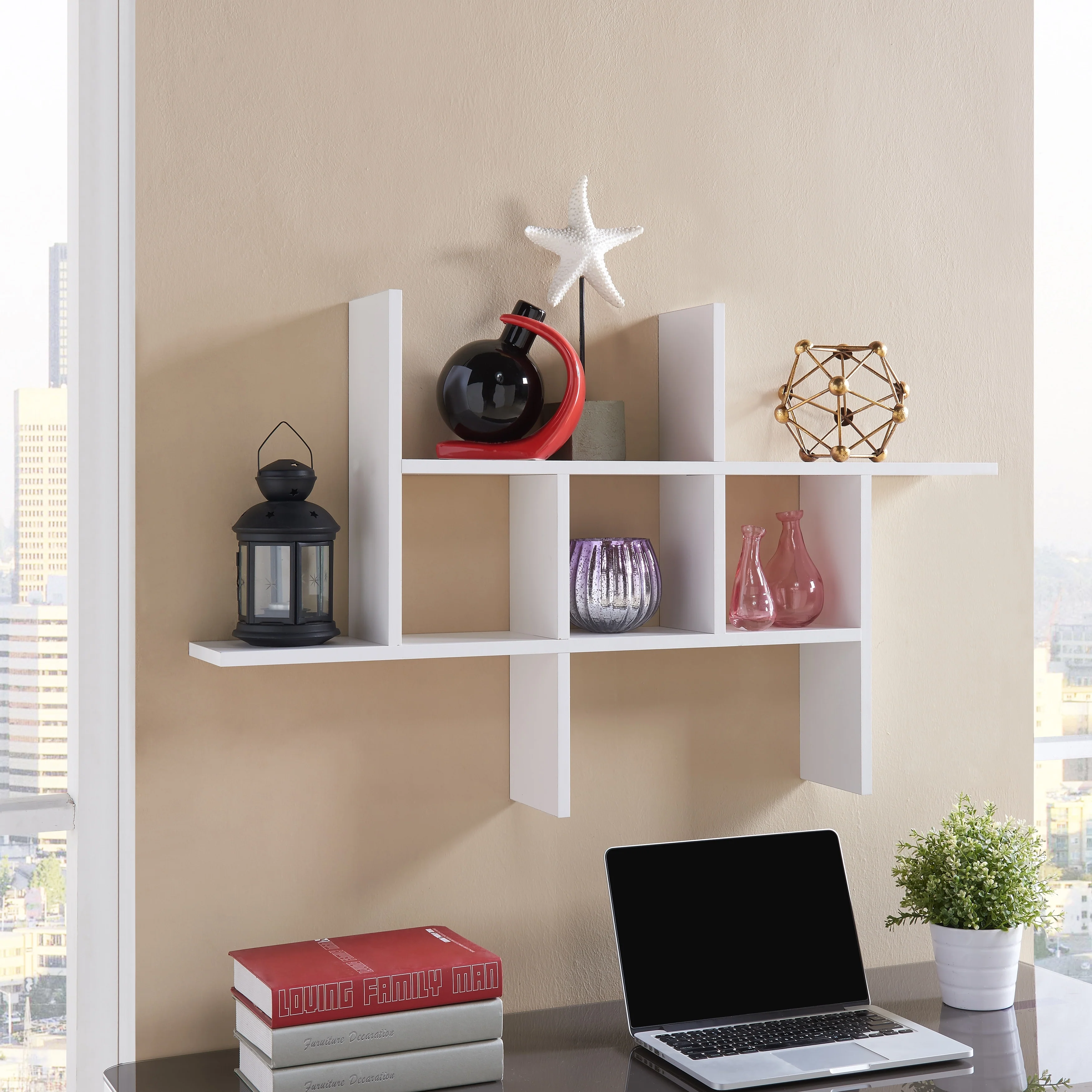Cantilever Floating Wall Shelf, Modern Decorative Display Shelf for Living Room, Bedroom and Home Storage - Image 4