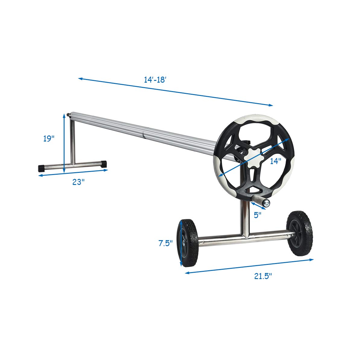 18FT Aluminum Pool Solar Cover Reel – Complete Reel Set - Image 3