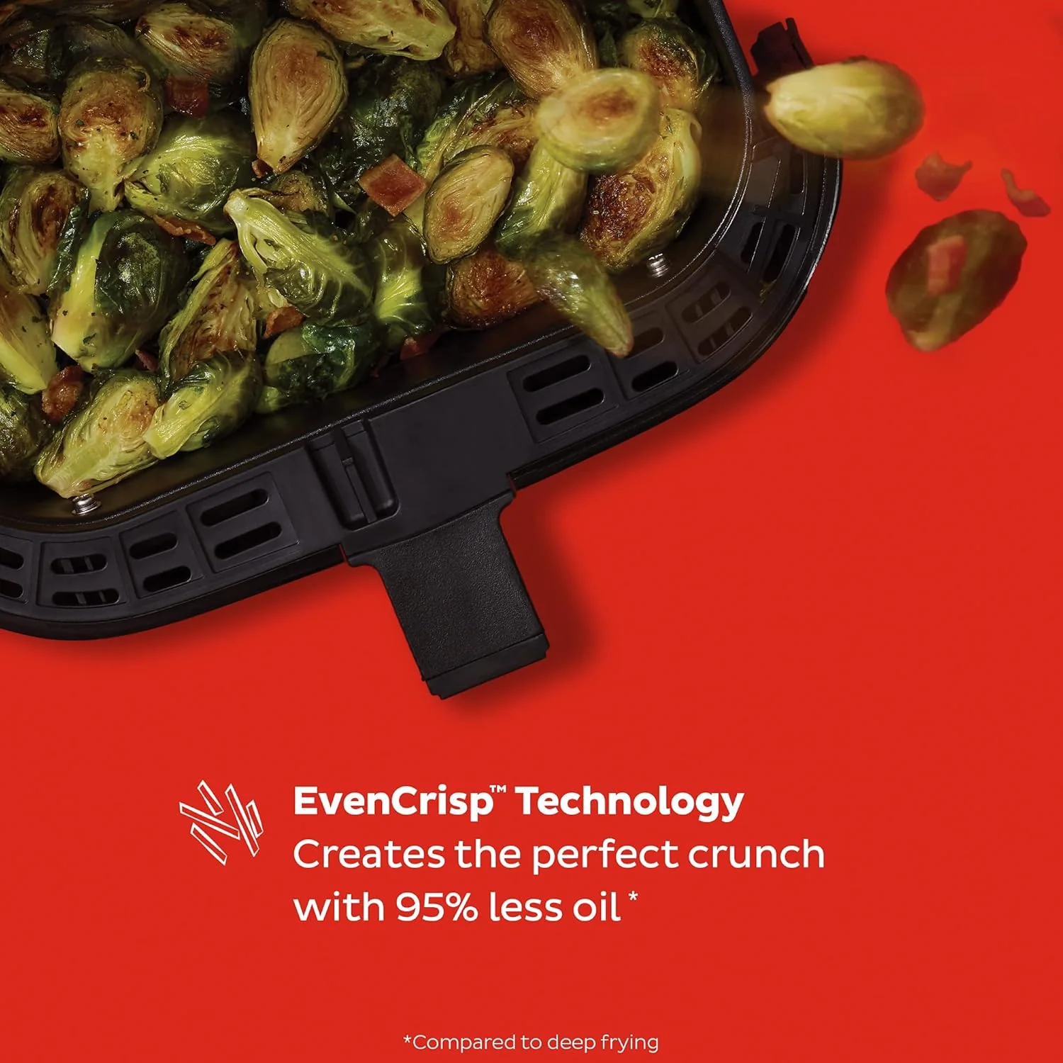 6QT Air Fryer, Clear Windows, Custom Program Options, 6-in-1 Functions, Crisps, Broils, Roasts, Dehydrates, Bakes, Reheats, from the, Black - Image 5