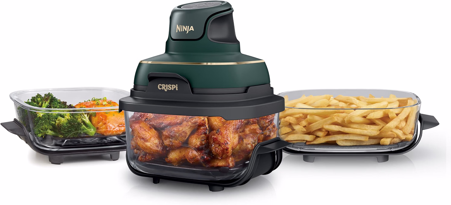 Crispi Glass Air Fryer, 4-in-1, Stone, FN101ST - Image 2