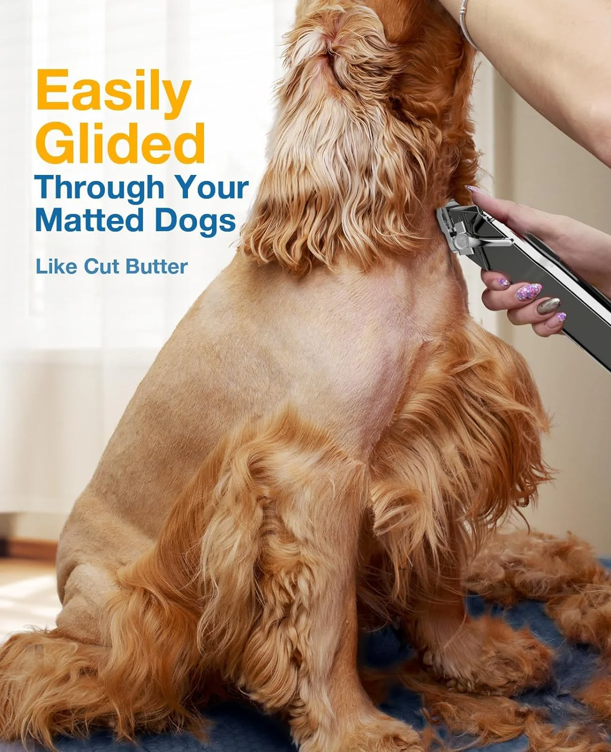 Dog Clippers for Thick Heavy Coats, Professional Electric Pet Grooming Trimmer for Long Hair Dogs - Image 2