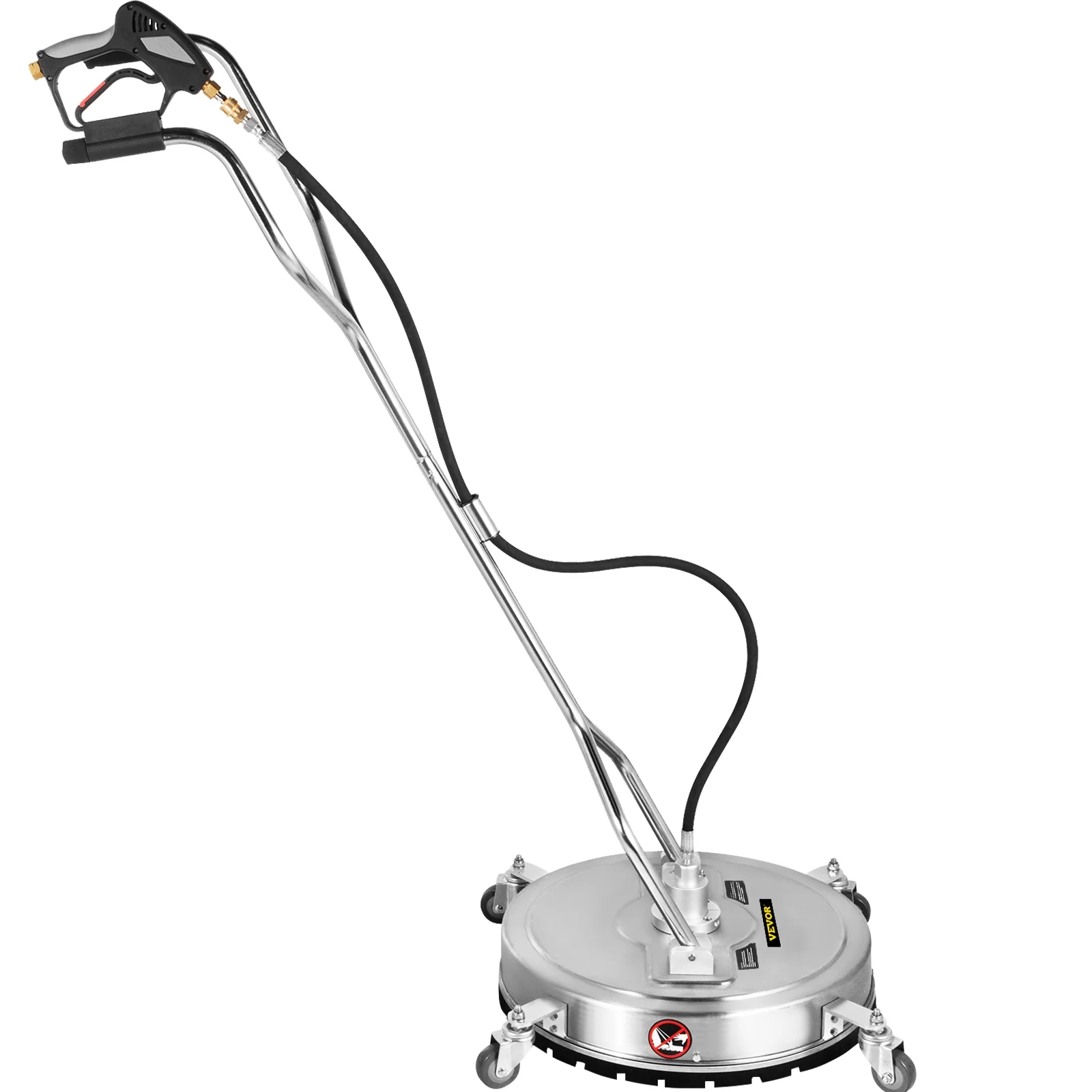 VEVOR 21" Surface Cleaner Pressure Flat Surface Cleaning 4000 PSI Max Working Pressure Flat Surface Cleaner Stainless Steel Rotating Surface Cleaner with 3 Nozzle Front Spray Bar - Image 9