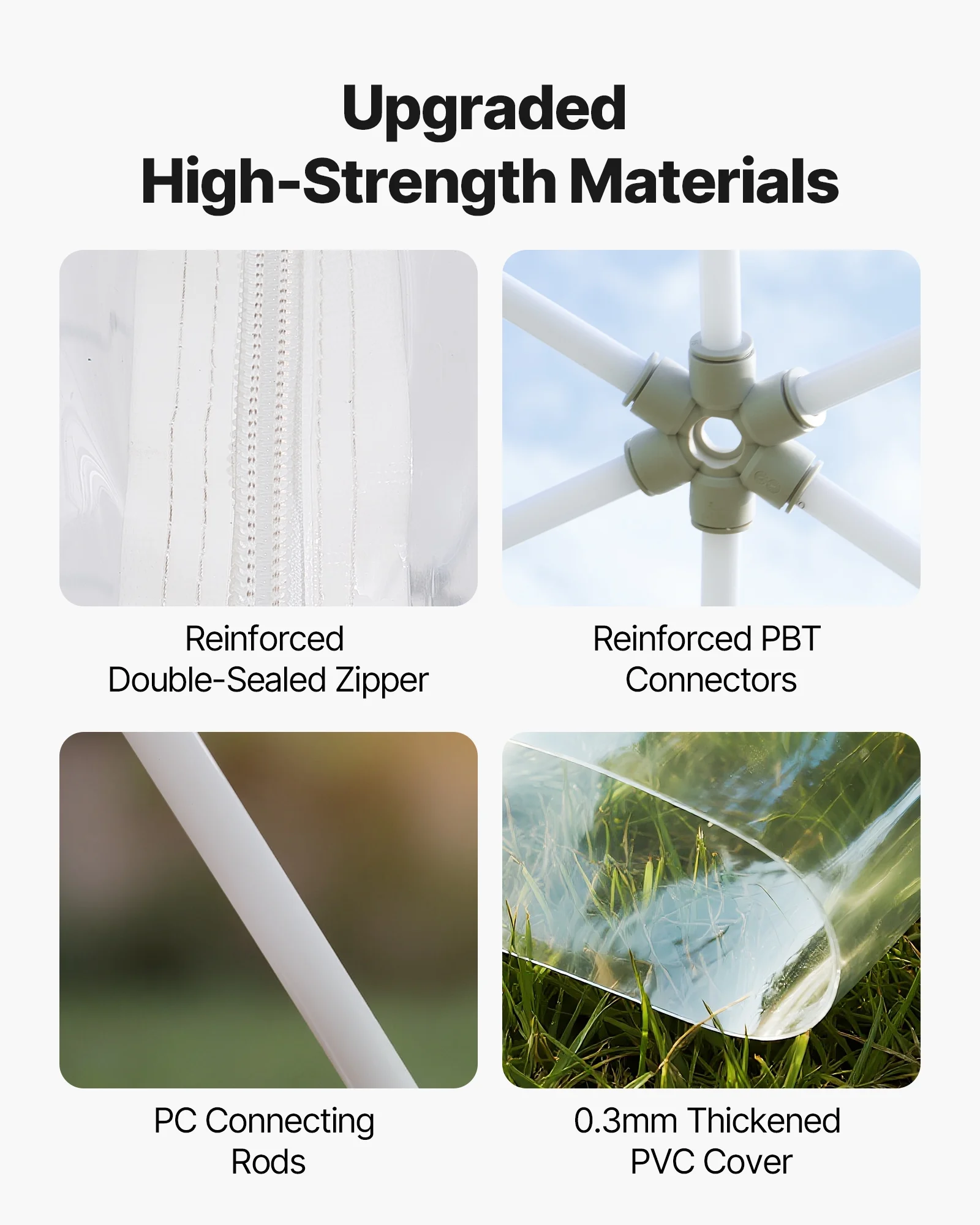 VEVOR Garden Dome Tent, 12 x 7.2 ft Outdoor Clear Bubble Tent for 4-7 Person, Weatherproof Geodesic Dome Greenhouse with Window, PVC Igloo Tents for Backyard Patios Camping Party Wedding - Image 5