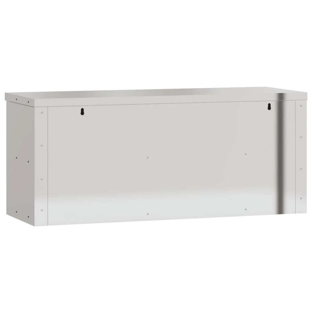 vidaXL Kitchen Wall Cabinet with Shelf Storage Restaurant Stainless Steel - Image 58