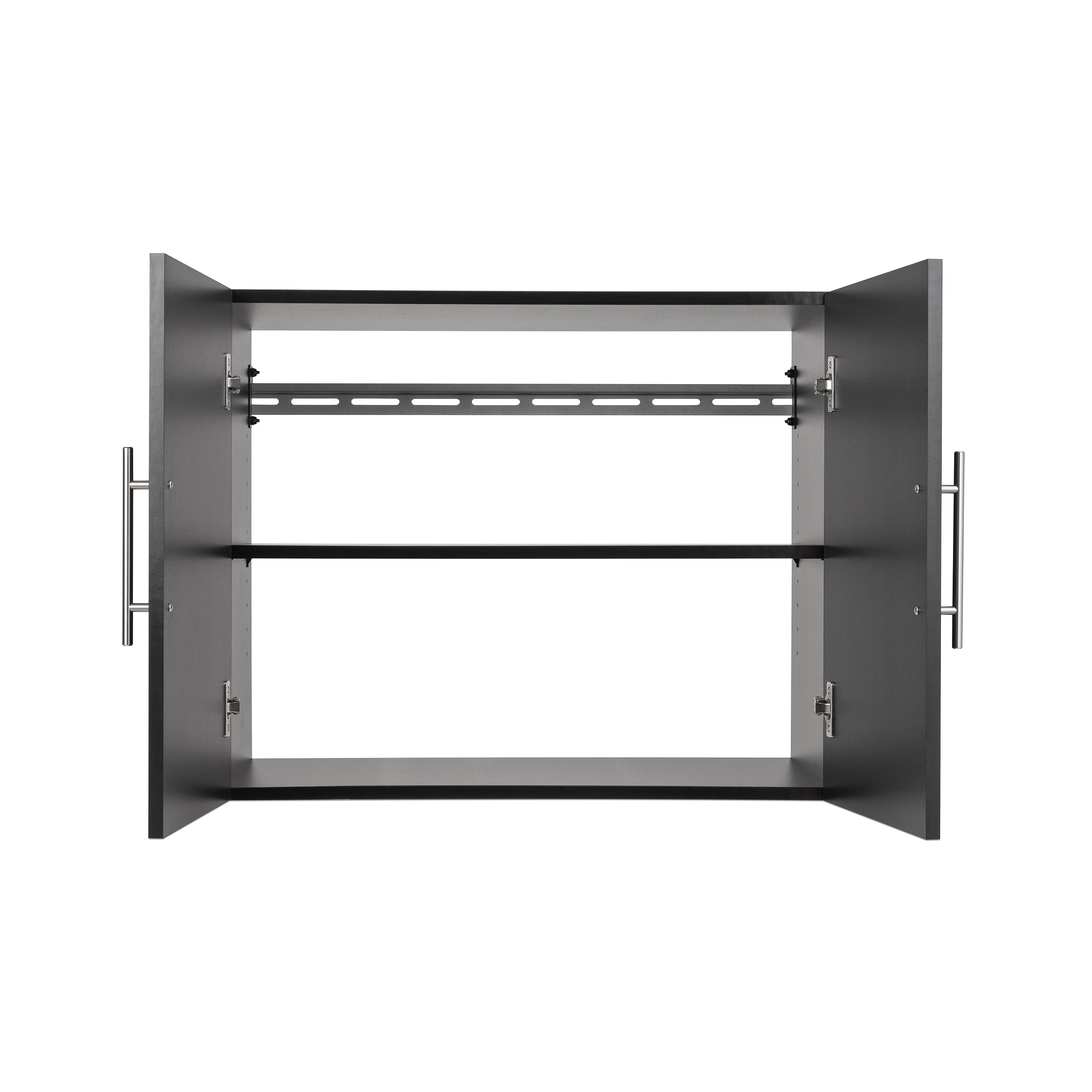 Prepac HangUps 30" Upper Wooden Garage Storage Cabinet in Black - Image 12
