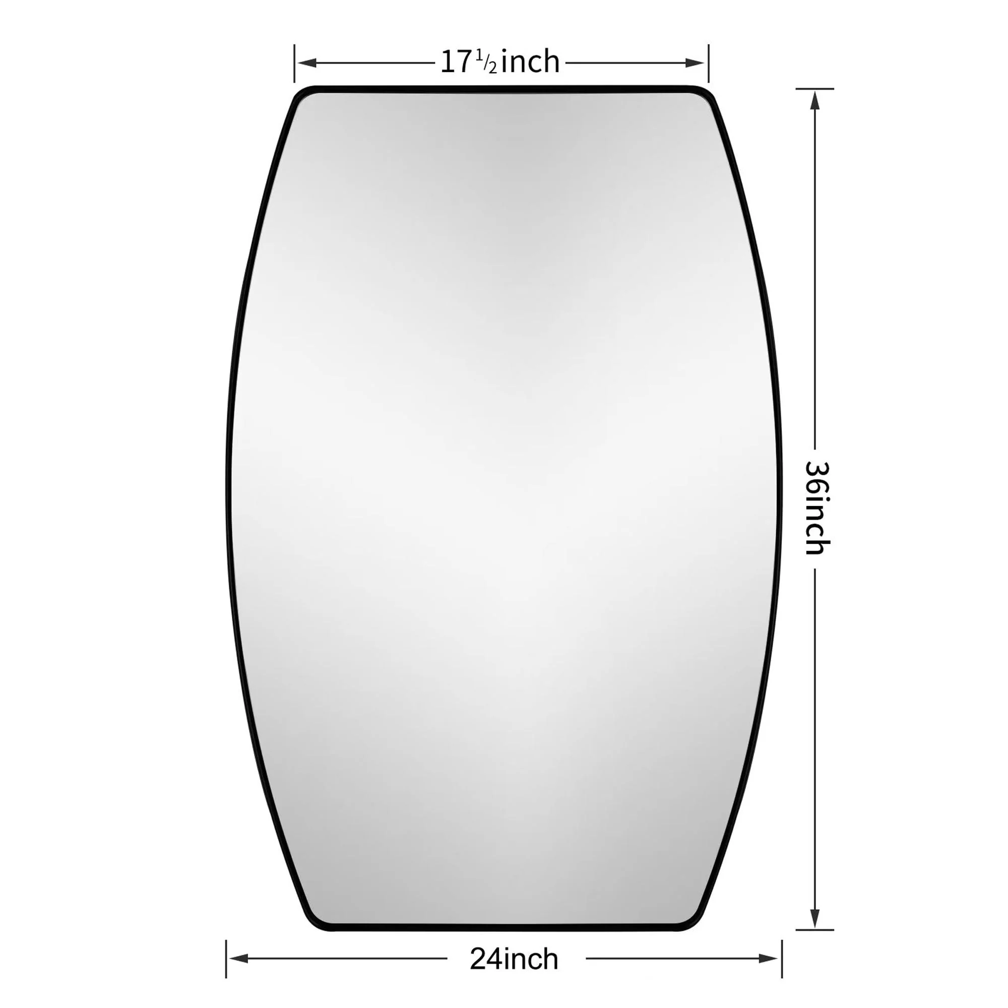 Modern Oblong Metal Wall Mirror, Decorative Elongated Hanging Mirror for Living Room, Bedroom and Entryway - Image 24