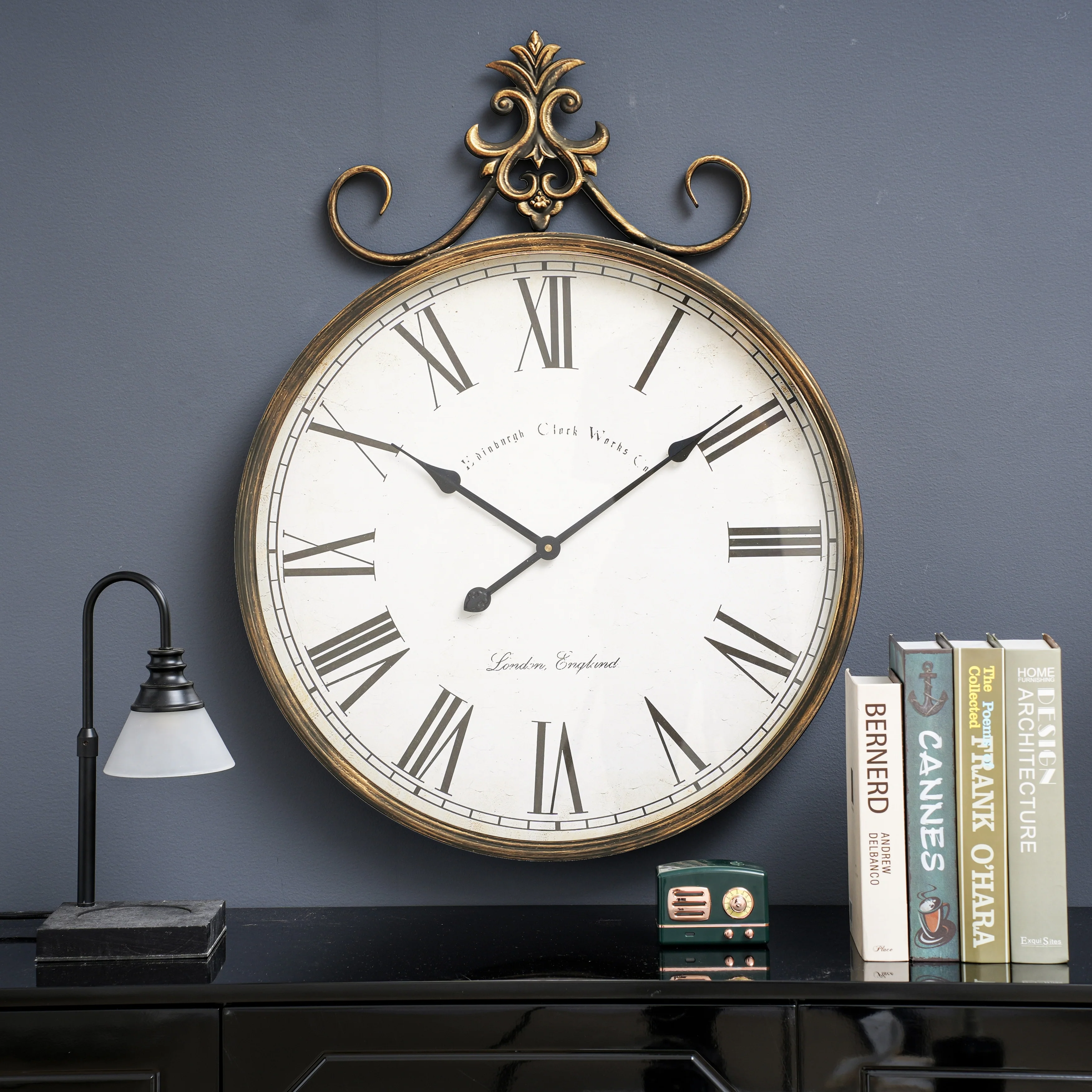 Large Antique Wall Clock, Vintage Decorative Hanging Clock for Living Room, Bedroom and Office - Image 3