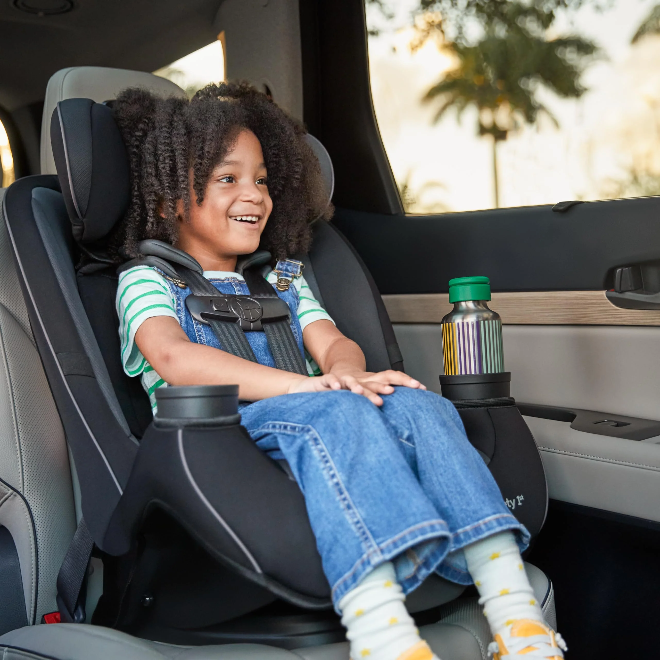 3-in-1 Slim Convertible Car Seat, All-in-One Infant Toddler Booster Seat, Rear & Forward Facing Child Safety Seat, Blue - Image 11