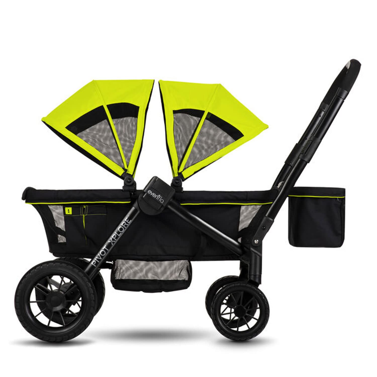2-in-1 All-Terrain Baby Stroller Wagon with Canopy and Storage - Gray - Image 25
