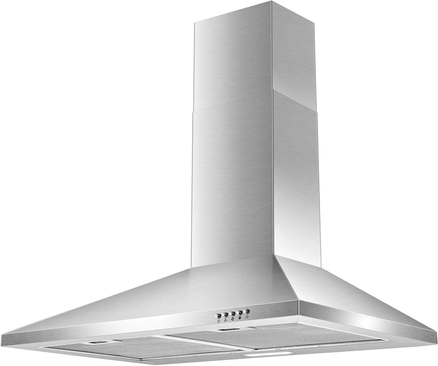 30 Inch Wall Mount Stainless Steel Range Hood, Modern Kitchen Exhaust Vent Hood with LED Light - Image 2