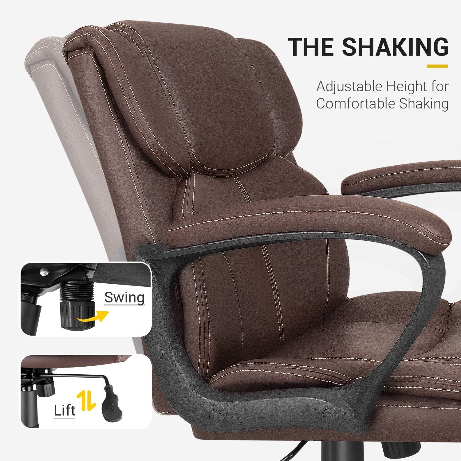 Mid Back Office Chair, Ergonomic Swivel Computer Task Chair for Home Office, Work and Study - Image 12