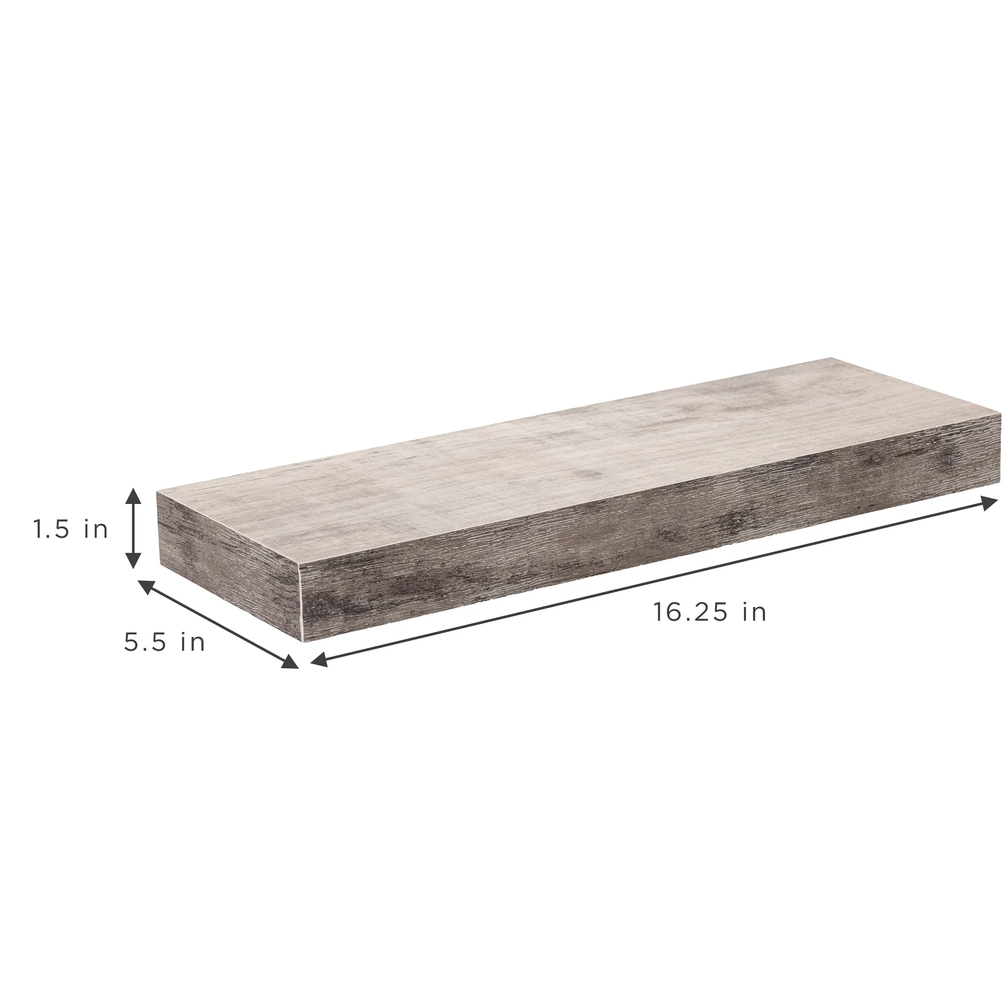 3-Pack Rustic Wood Floating Wall Shelves, Beach Style Hanging Display and Storage Shelves - Image 6