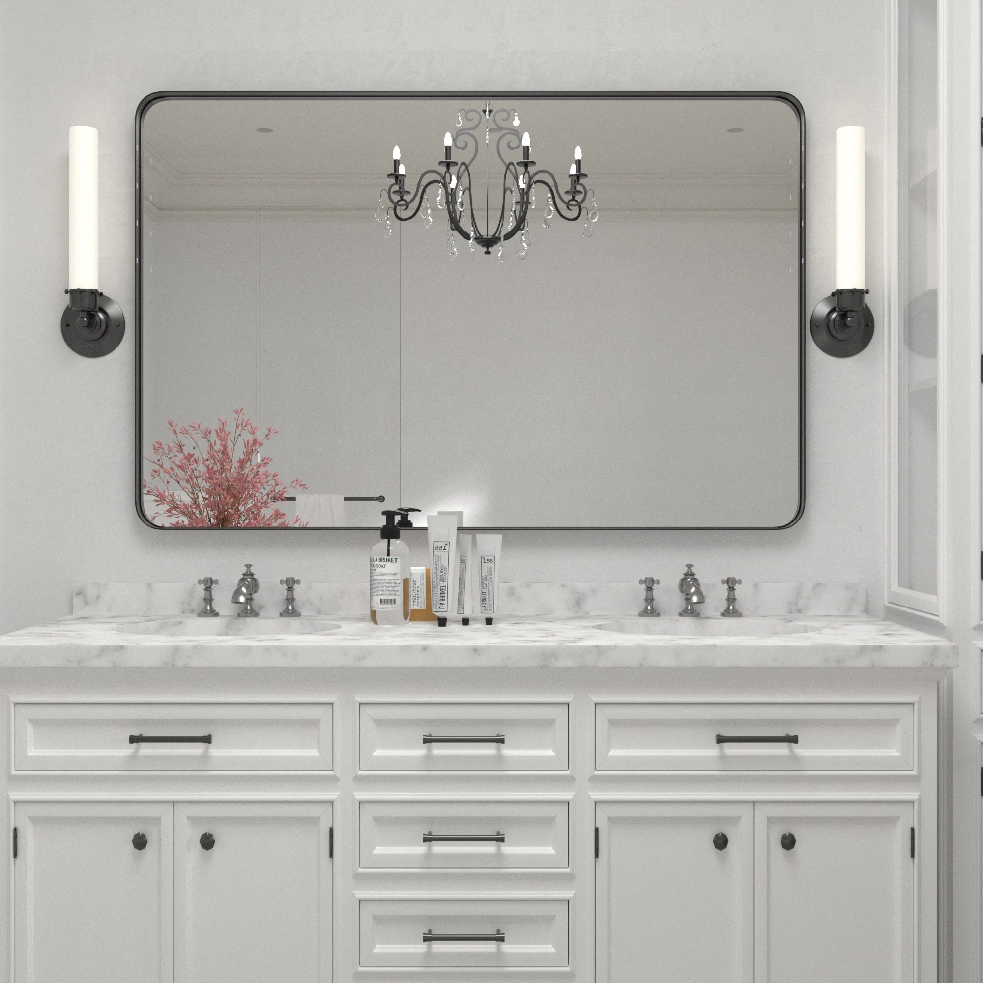 Wall Mirror Vanity Mirror, Bathroom Mirror with Rounded Corners, 1 Piece - Image 26