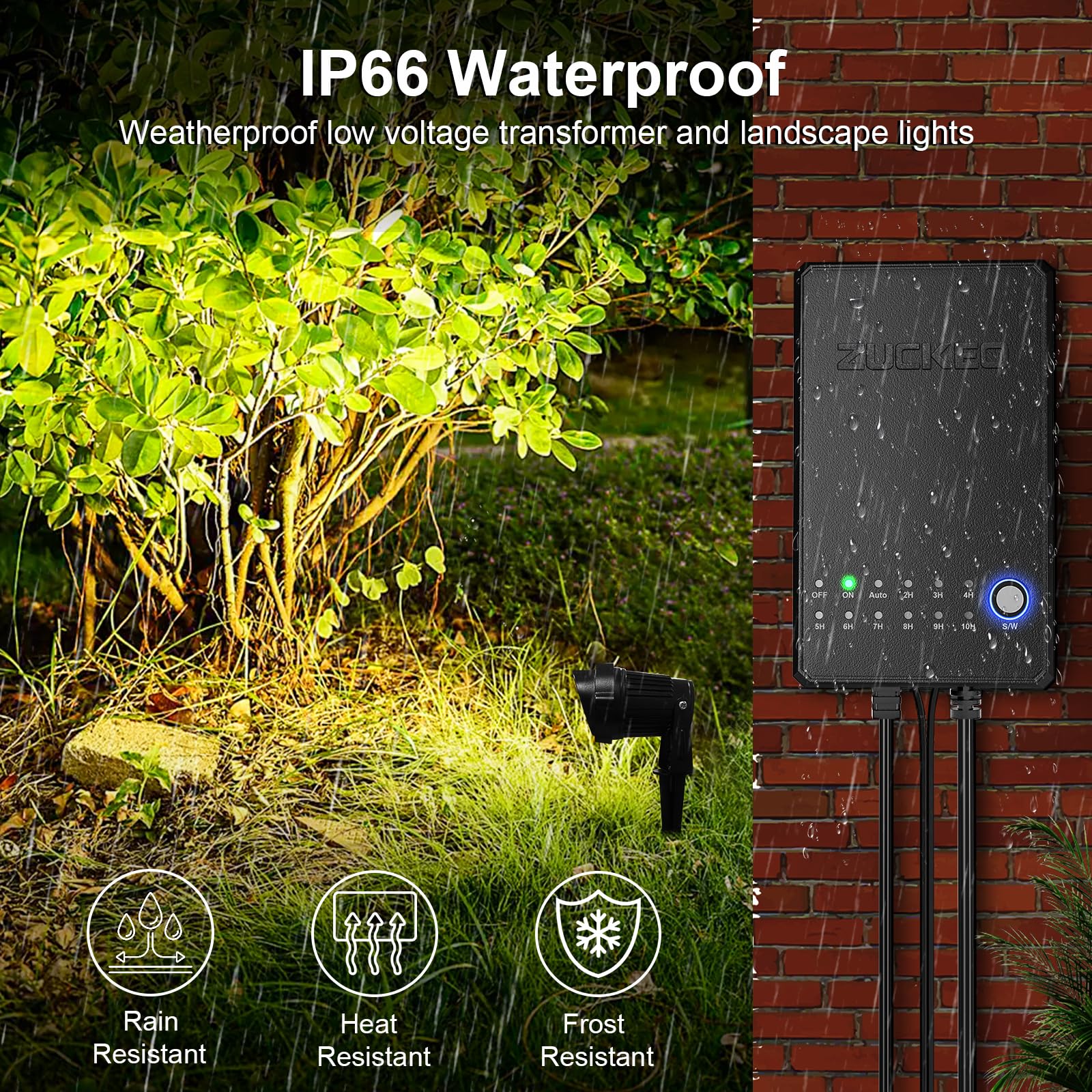 8 Pack 5W LED Landscape Lighting Kit, 3000K Warm White Low Voltage Outdoor Garden Pathway Lights - Image 4