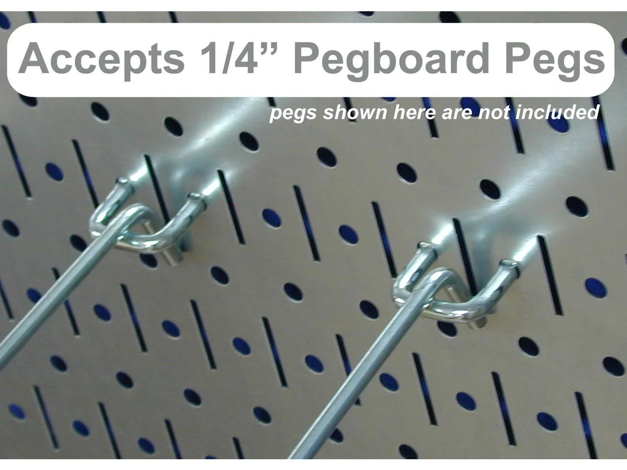 Wall Control Pegboard Hobby Craft Pegboard Organizer Storage Kit with Gray Pegboard and White Accessories - Image 3
