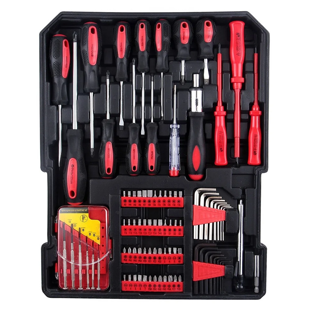 Tool Box with Tools 799pcs Household Tool Set with Aluminum Trolley Case, Auto Repair Tool Kit Toolbox and Wheels - Image 3