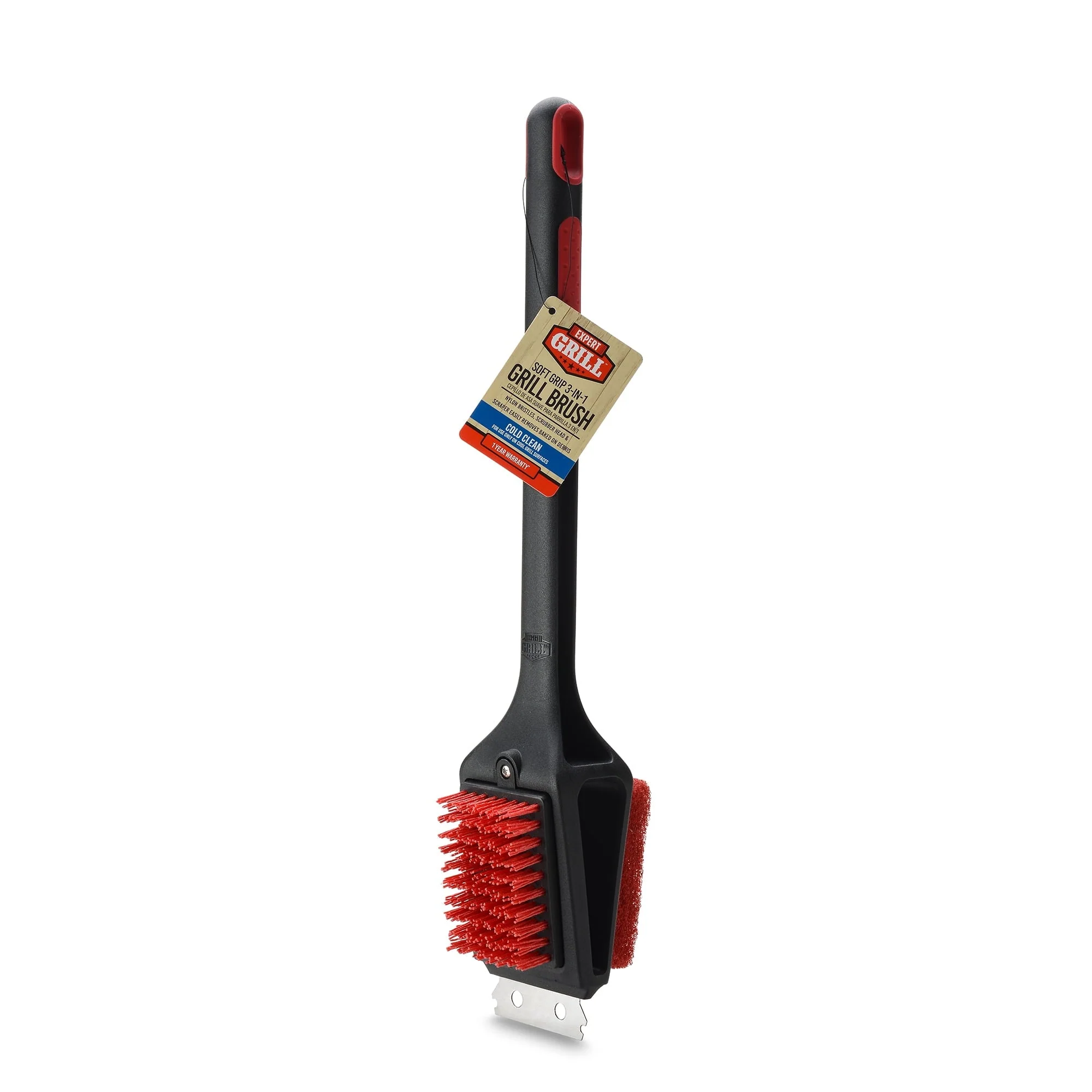 Expert Grill 3 in 1 Cleaning Grill Brush with Stainless Steel Scraper - Image 9