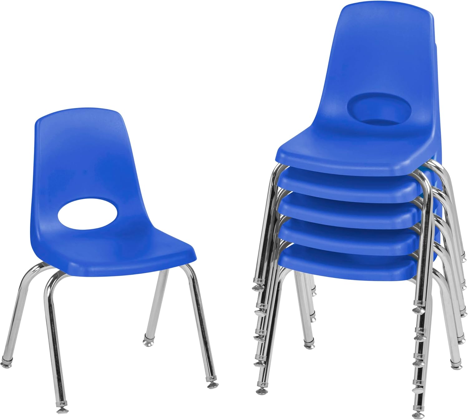 10" School Stack Chair with Swivel Glides, Purple, 6-Pack - Image 75