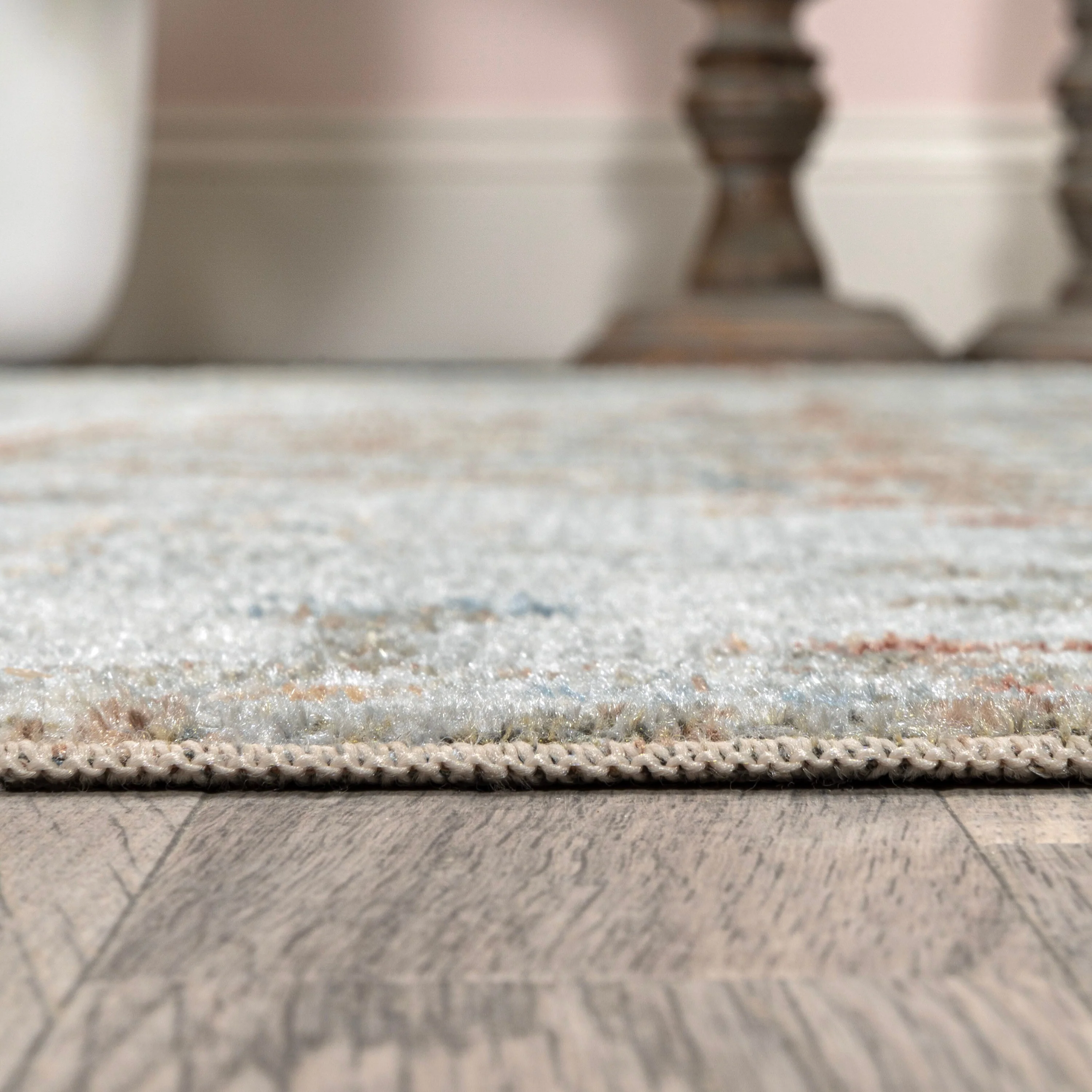 Bohemian Medallion Low-Pile Machine-Washable Area Rug, Cream and Terra - Image 33