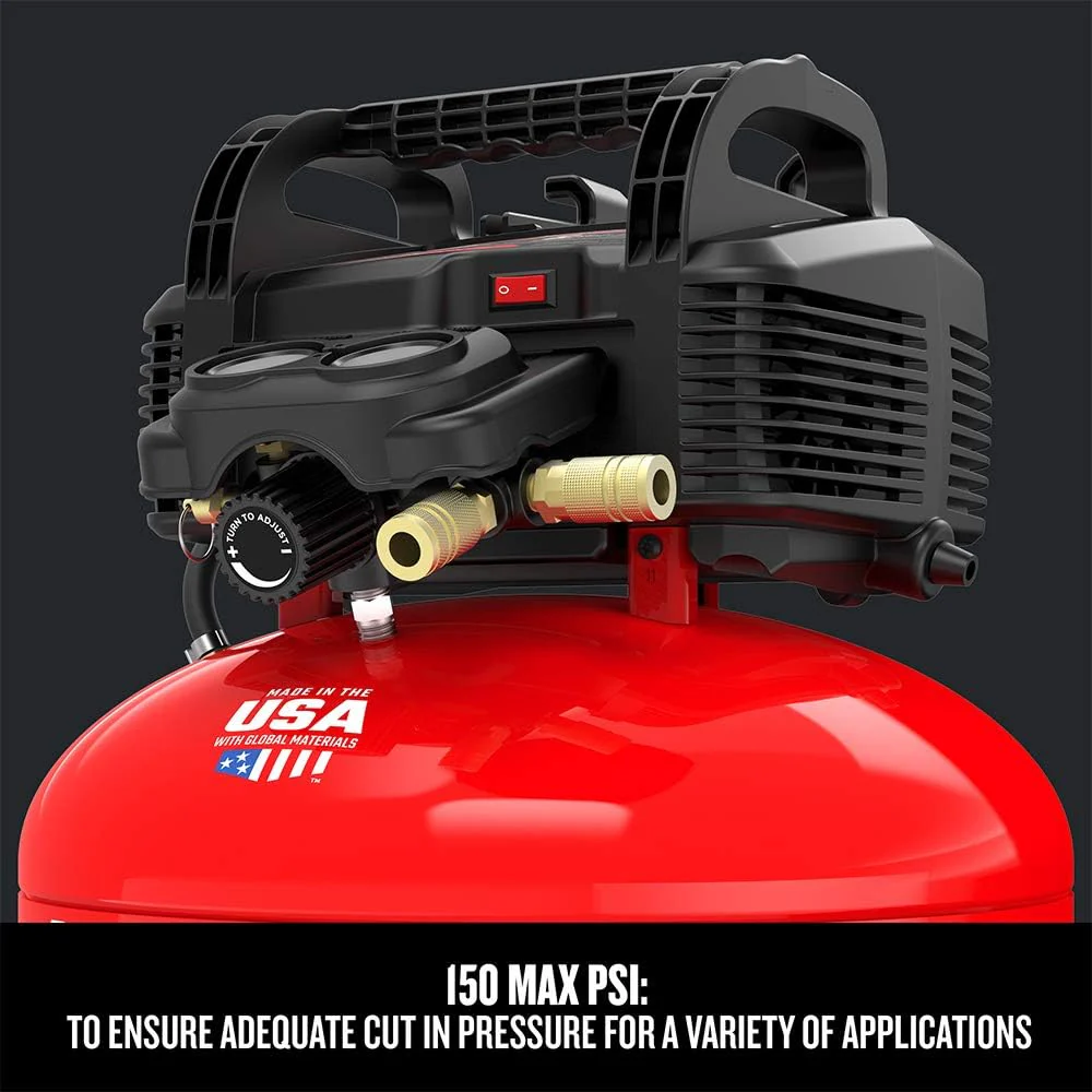6 Gallon Pancake Air Compressor, Oil-Free Portable Compressor Kit for Garage, Workshop and DIY Projects - Image 4
