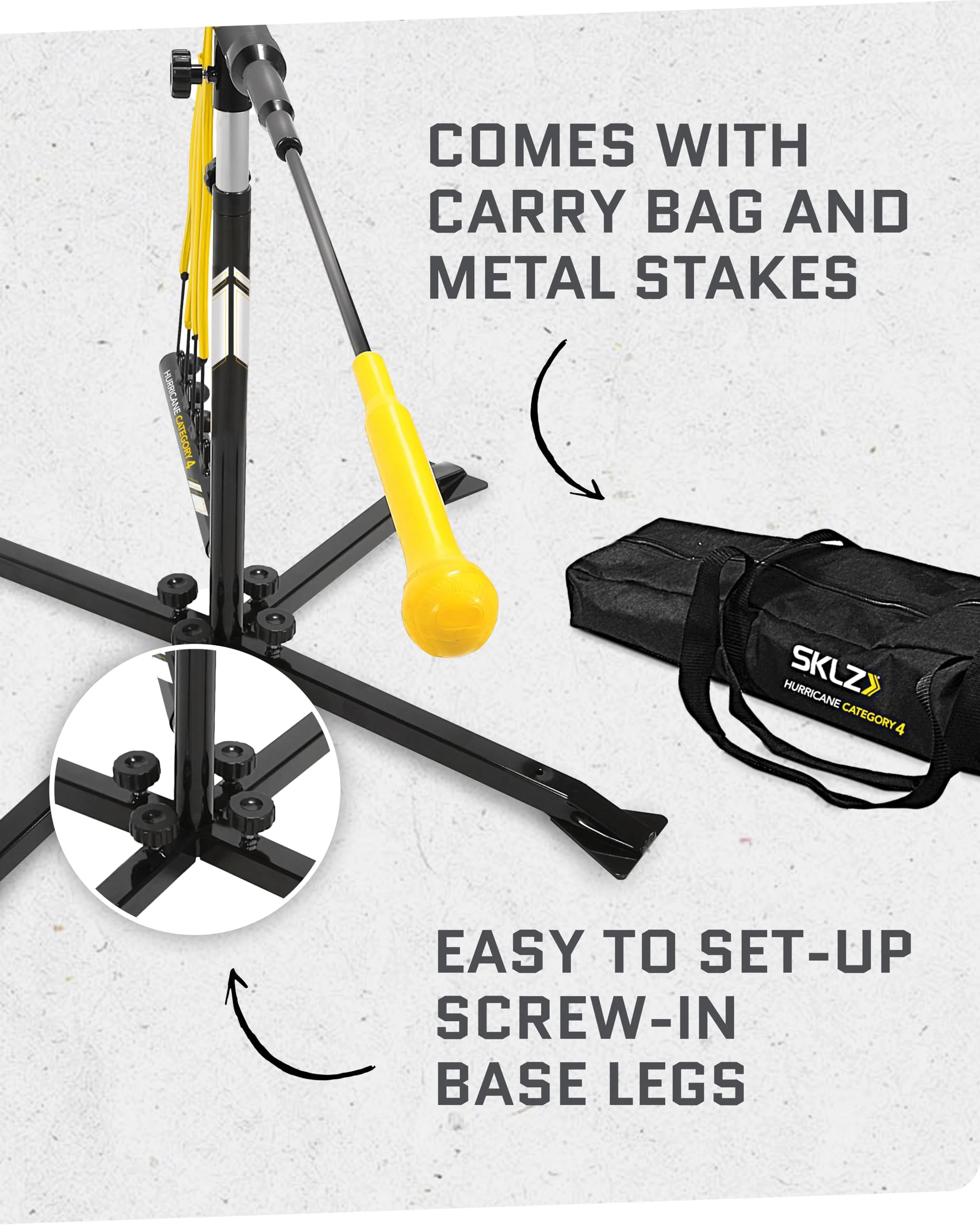 Adjustable Height Baseball Swing Trainer, Batting Practice Training Equipment for Hitting and Swing Skills - Image 7
