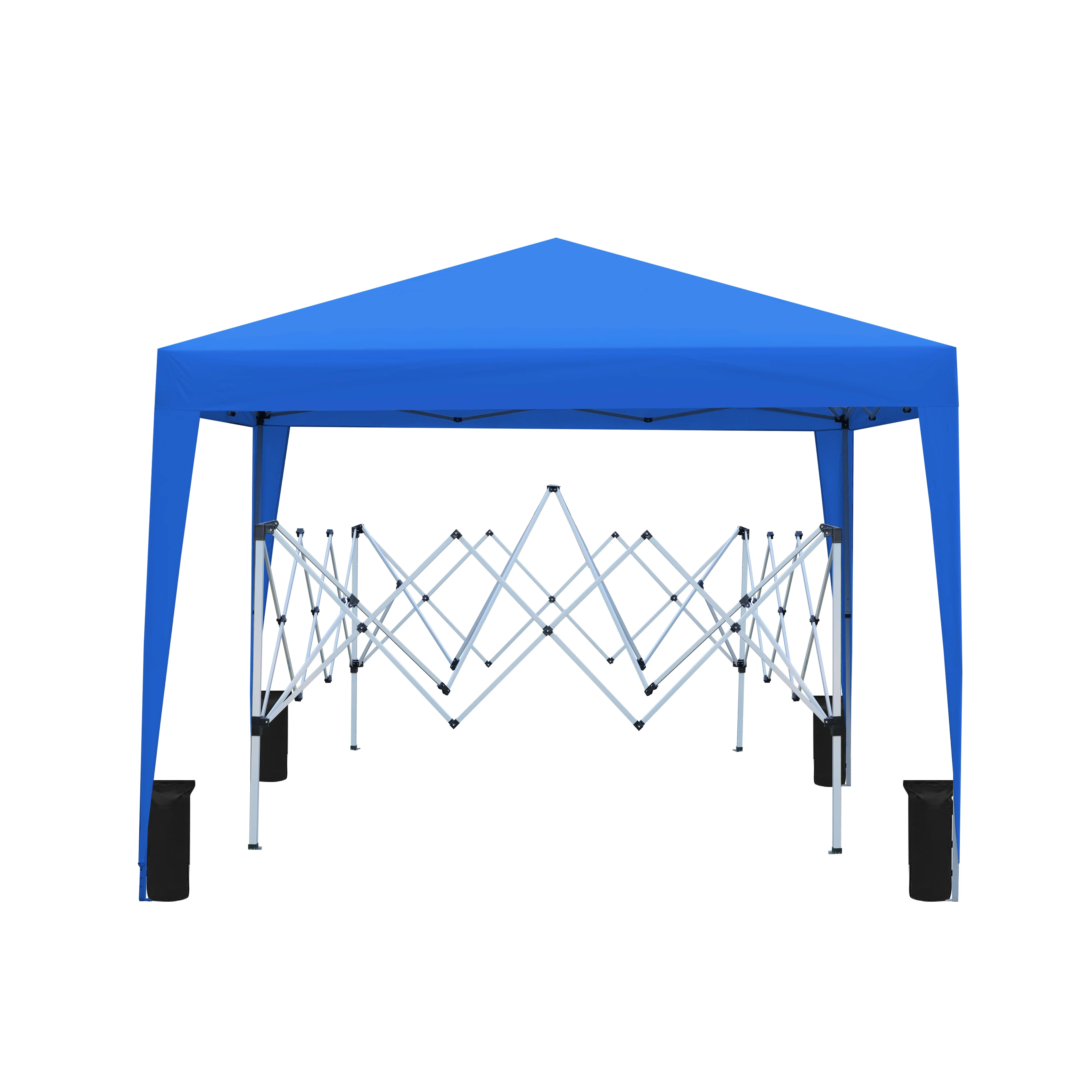 IVV 10x10FT Pop Up Canopy Tent, Outdoor Instant Slant Legs Gazebo Shelter with Carrying Bag, Portable for Patio Deck Garden and Beach - Blue - Image 2